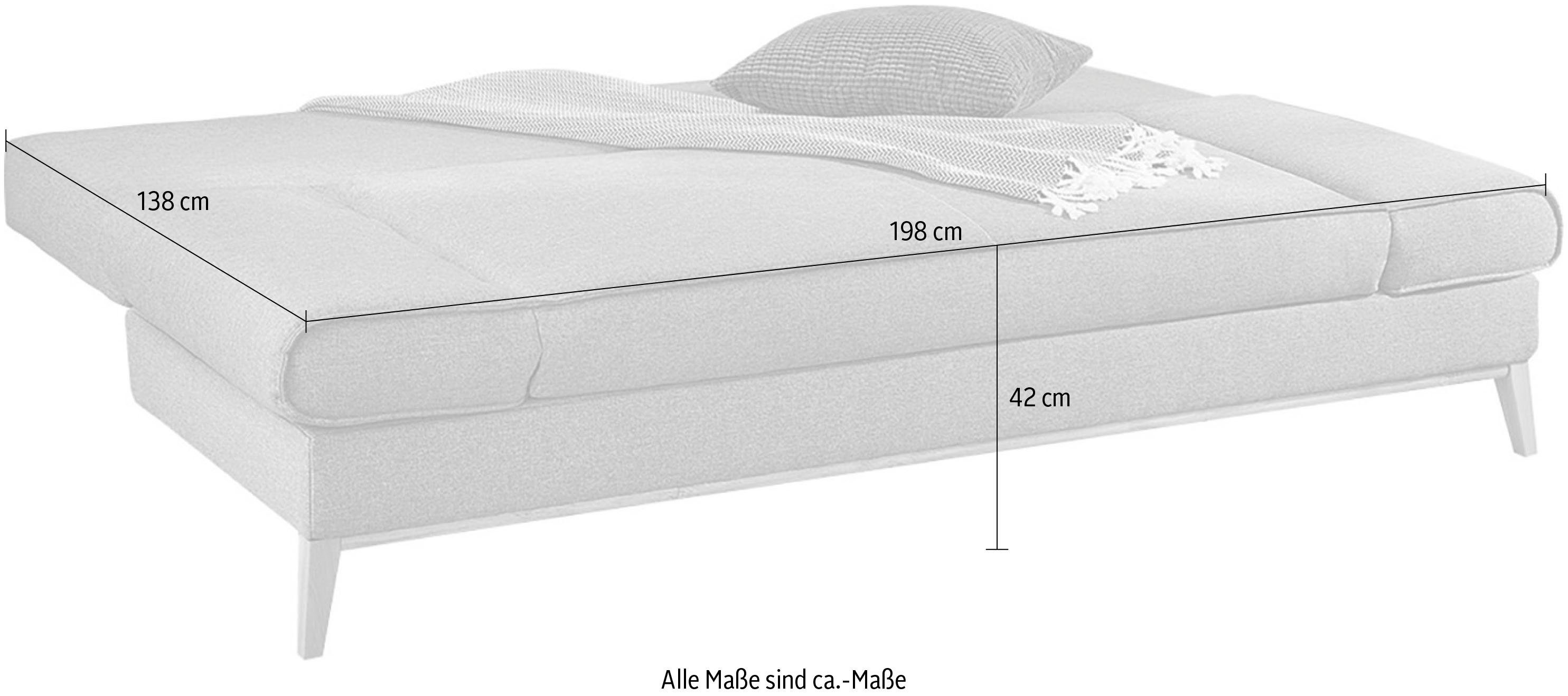 Jockenhöfer Gruppe Schlafsofa Yann, inklusive Bettfunktion, verstellbare Stauraum/Bettkasten, Armlehnen