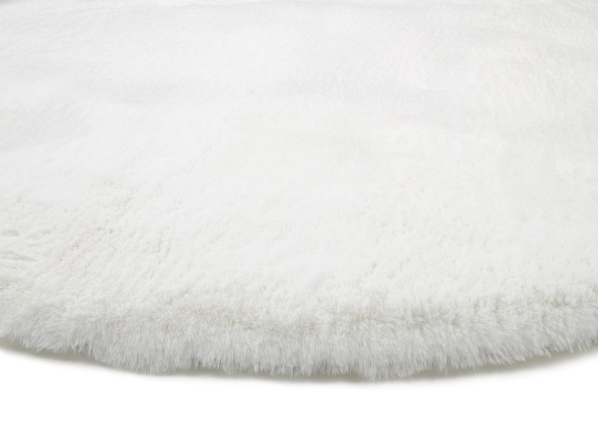 OCI DIE TEPPICHMARKE Hochflor-Teppich ROCKY SOFT, Fell Haptik, rund, Höhe: 35 mm, Kunstfell, weich, kuschelig, maschinell gewebt, Kaninchen Haptik – Bild 5 von 5