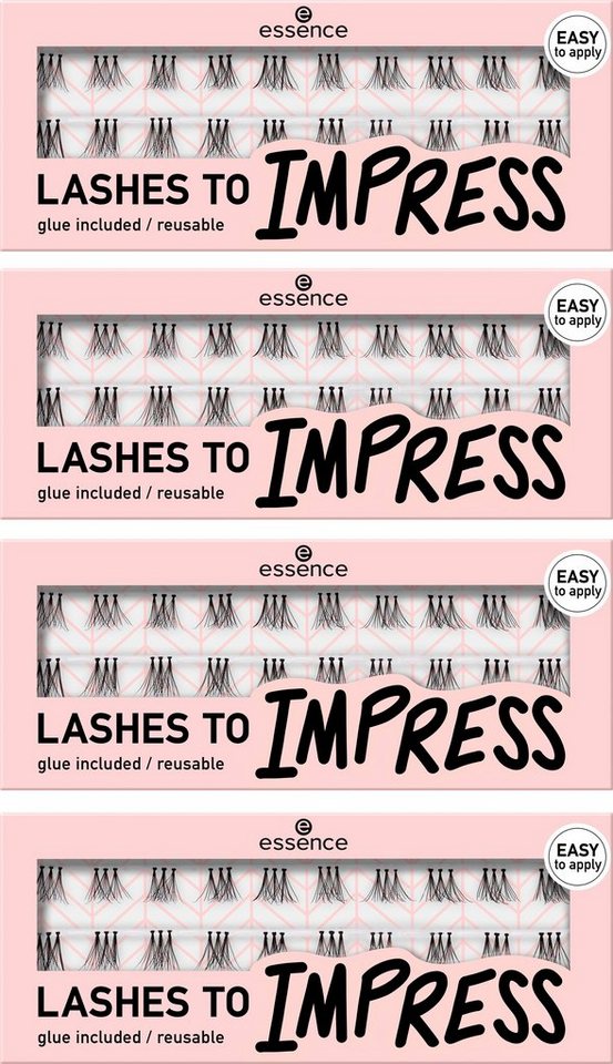 Essence Einzelwimpern essence LASHES TO IMPRESS 07, Packung, 4 tlg., mit Volumeneffekt