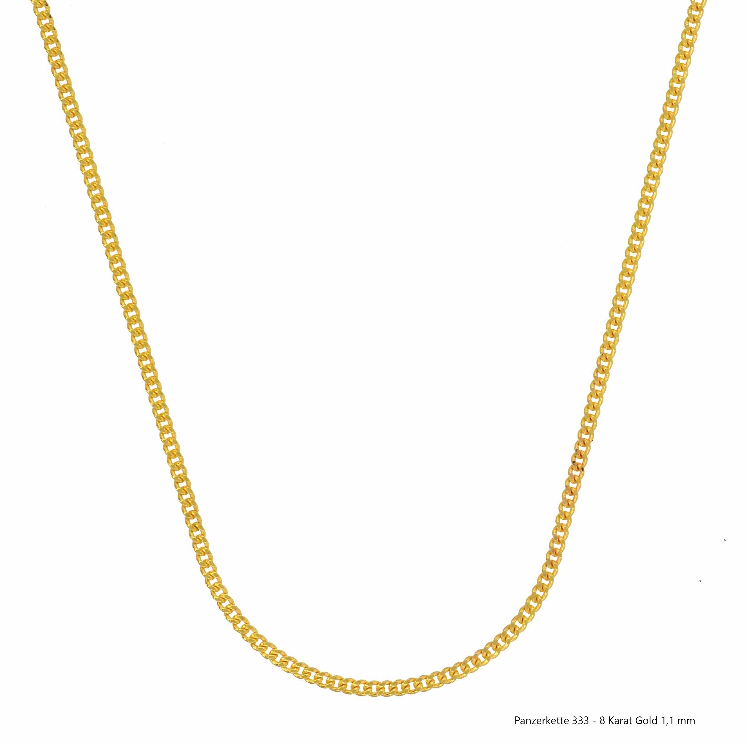 HOPLO Goldkette Goldkette Panzerkette 333 - 8 Karat Gold 1,1 mm - 38 cm, Ma günstig online kaufen