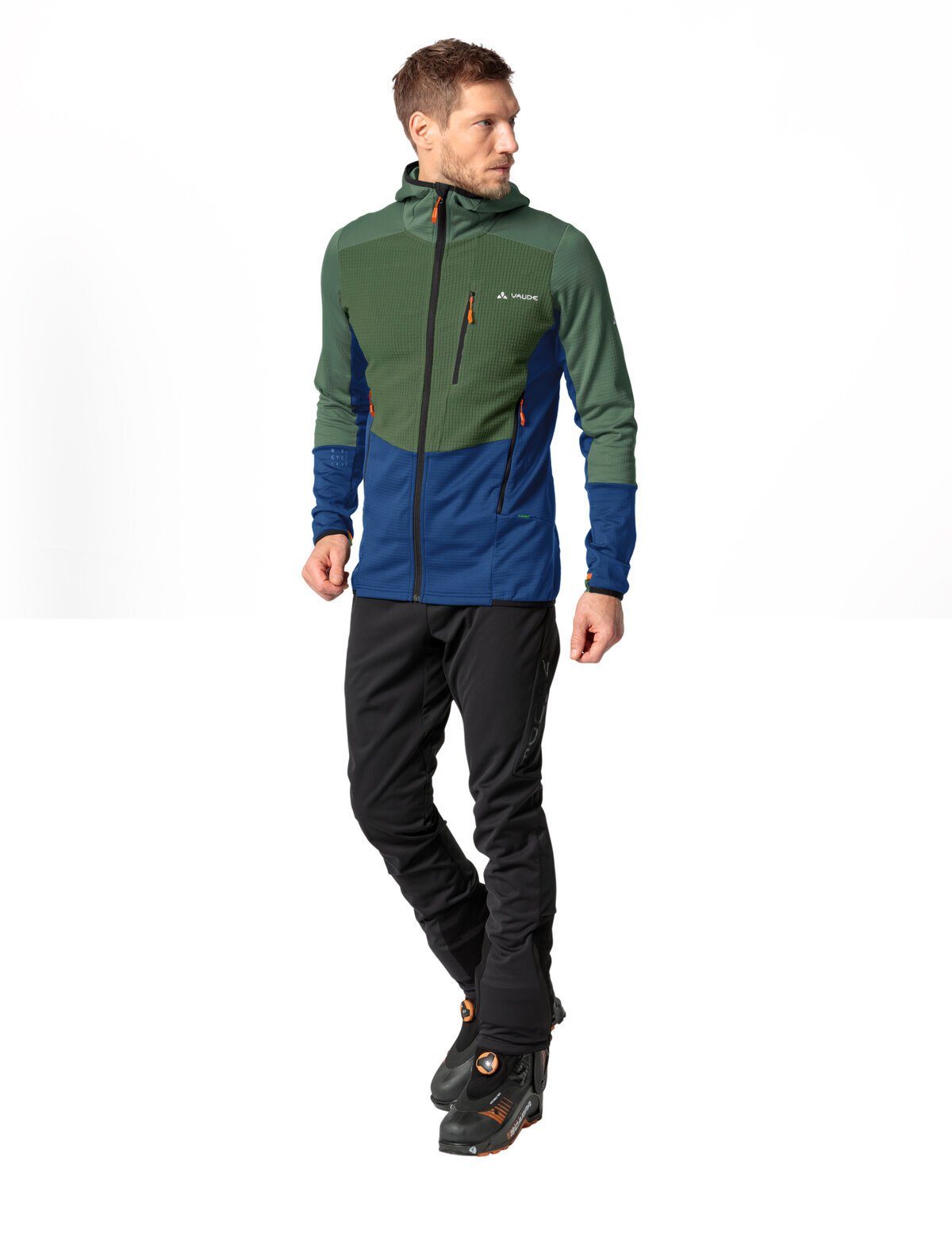 Fleece (1-St) Outdoorjacke Monviso Klimaneutral Men's kompensiert Hooded woodland VAUDE Grid Jacket