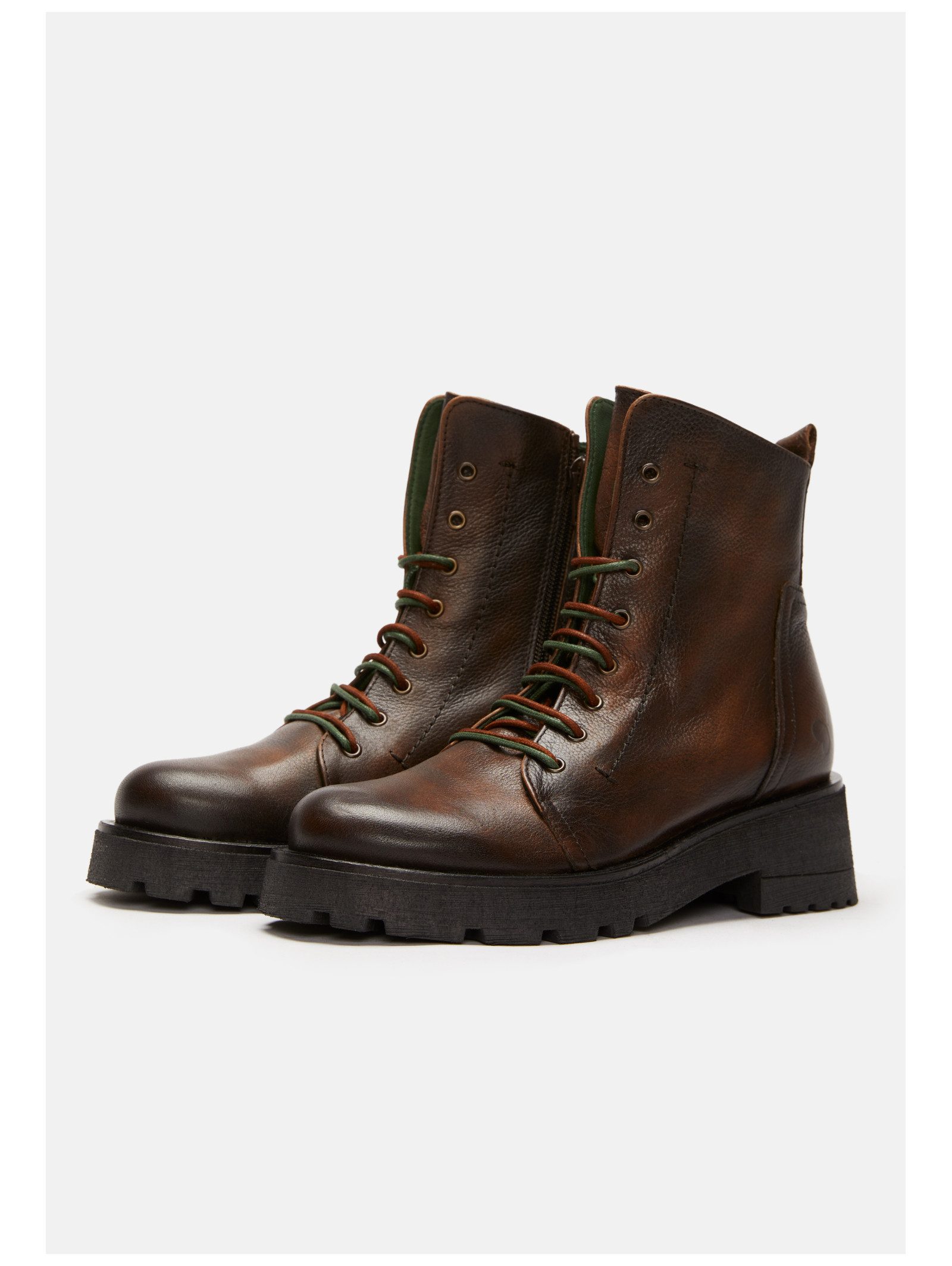 Felmini Stiefelette Leder . Schnürstiefelette