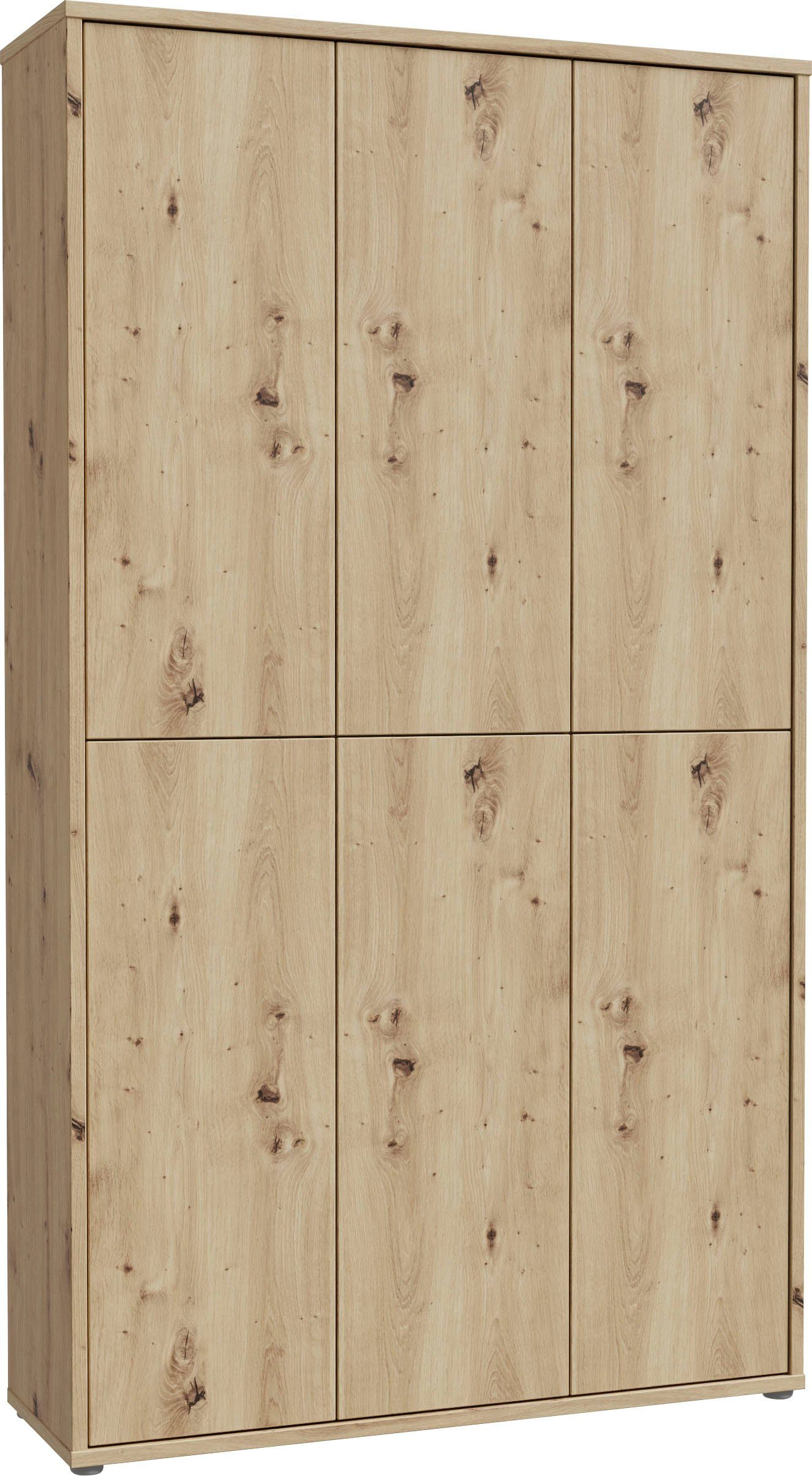 FORTE Schuhschrank Alice Springs, Schuhschrank, B/H/T 109,2/191,9/34,9 cm, 36 Paar Schuhe (B/H/T 109,2/191,9/34,9 cm) Stauraumschrank, Mehrzweckschrank, (B/H 109cm x 192cm), mit 16 Böden