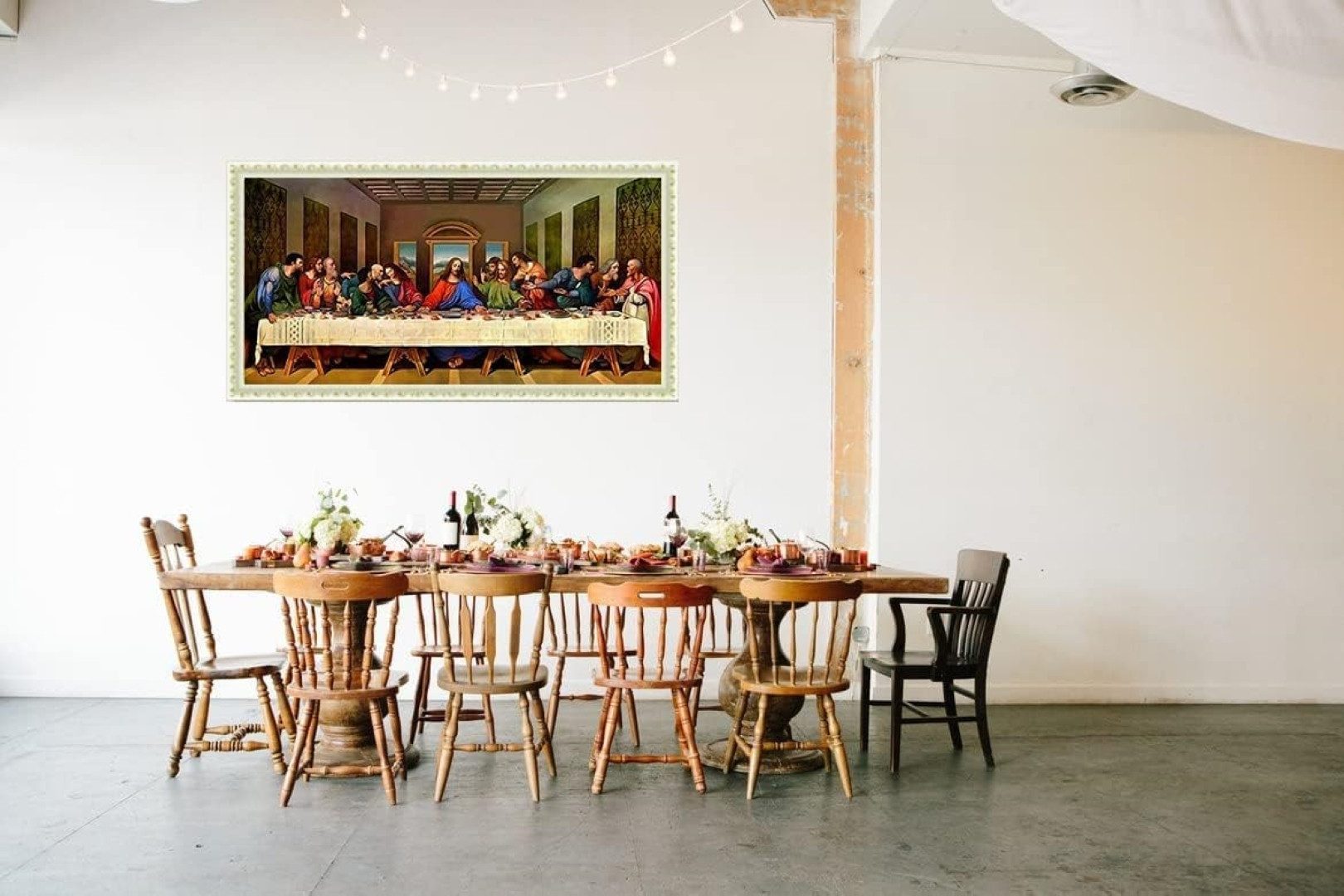 LA CUTE Malen nach Zahlen Diamond Painting Letztes Abendmahl: Kreatives Malen, 85x40cm (XXXL 5d Diamond Painting Christlich Jesus, 5d Diamond Painting Jesus und seine Jünger), Kreatives Hobby, entspannend, fördert Kreativität und Geduld.