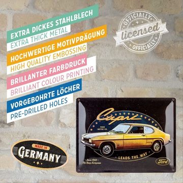 Nostalgic-Art Metallschild Blechschild 30 x 40 cm - Ford - Capri Leads the Way - Special Edition