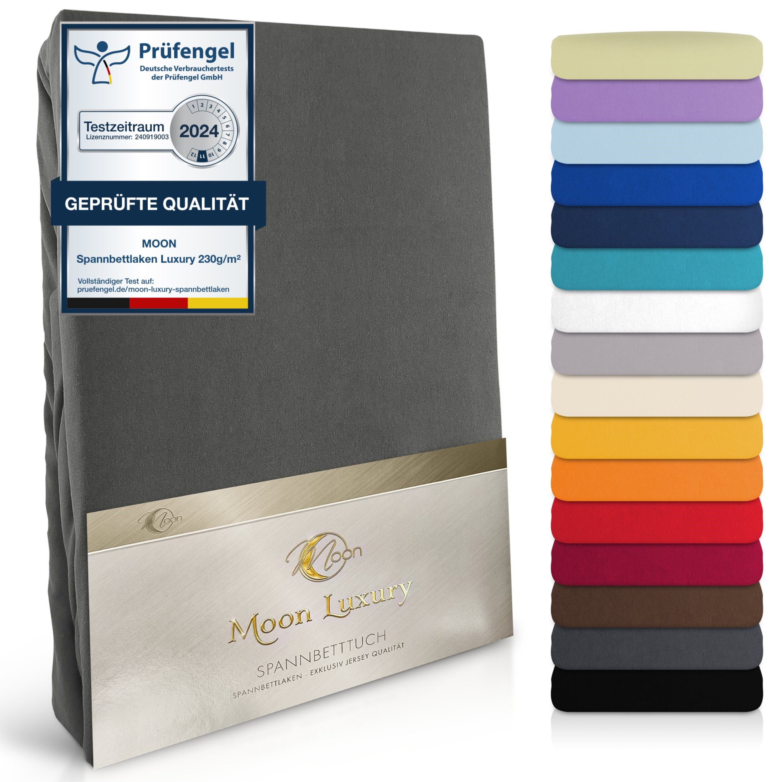 MOON Heimtextilien Spannbettlaken MOON-Luxury Spannbettlaken Jersey Stretch günstig online kaufen