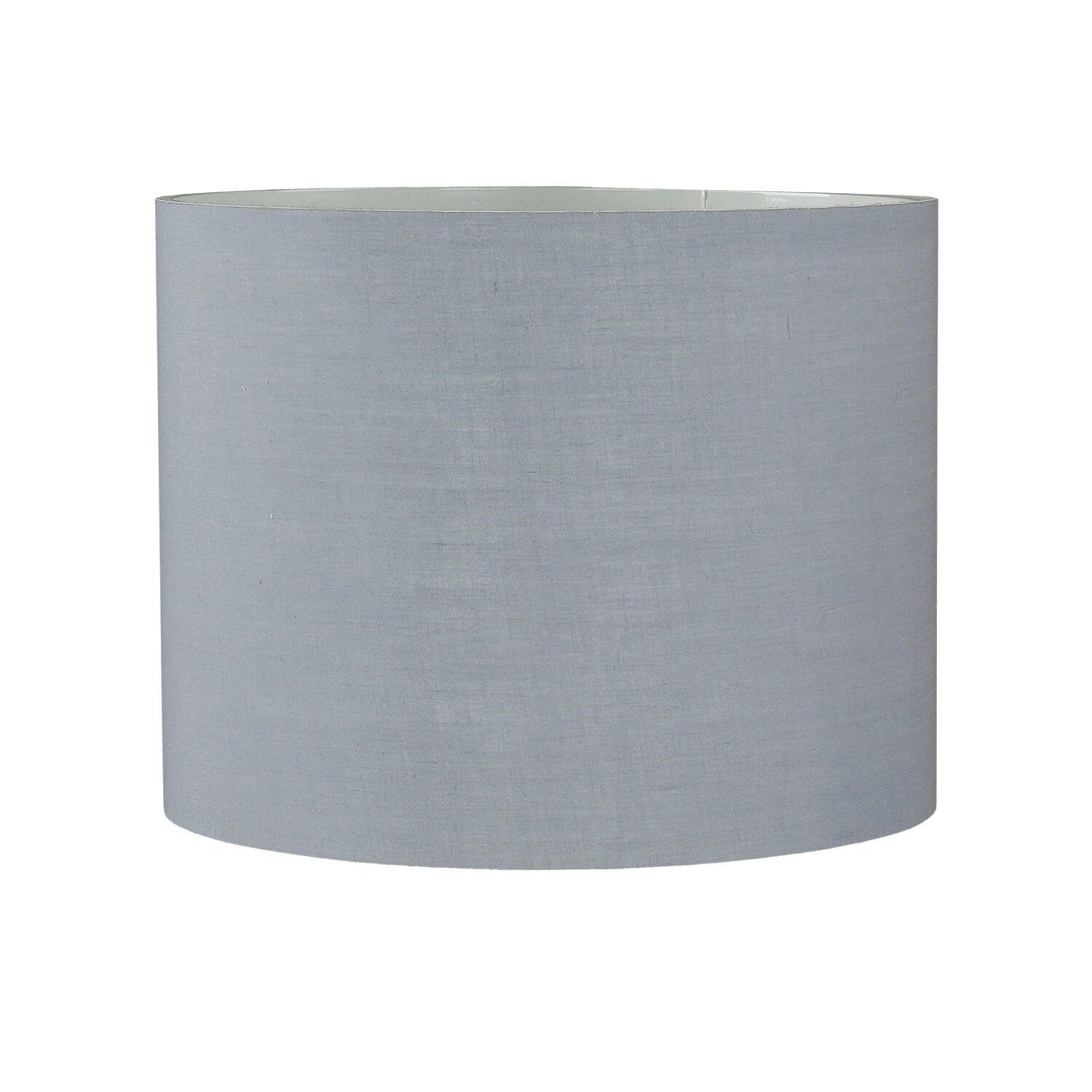 Licht-Erlebnisse Lampenschirm BASIC, Mit Klettverschluss Adapter für E14 E27 Ø 25 cm Grau Stoff