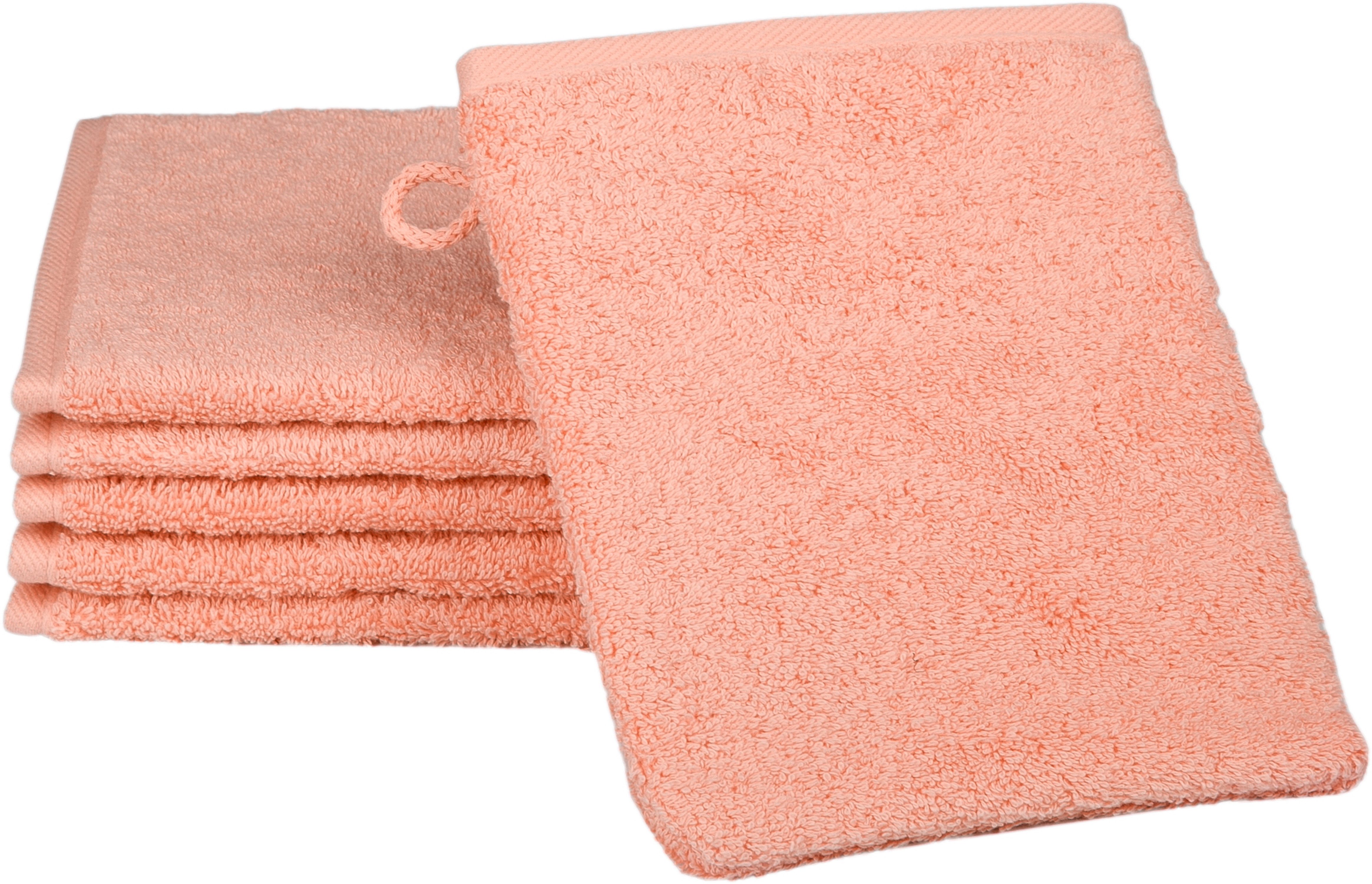 ROSS Waschhandschuh Smaragd 4500, (Packung, 6-St), 100% Baumwolle, made in Germany