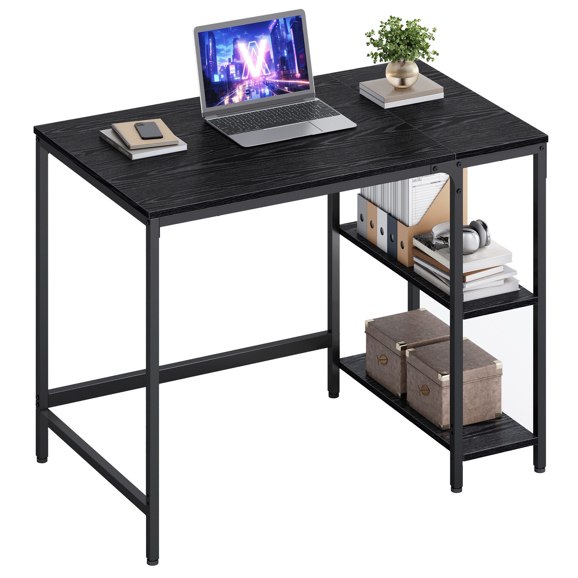 VASAGLE Schreibtisch Computertisch, Tisch, Bürotisch, 100/120/140cm, mit 2 günstig online kaufen