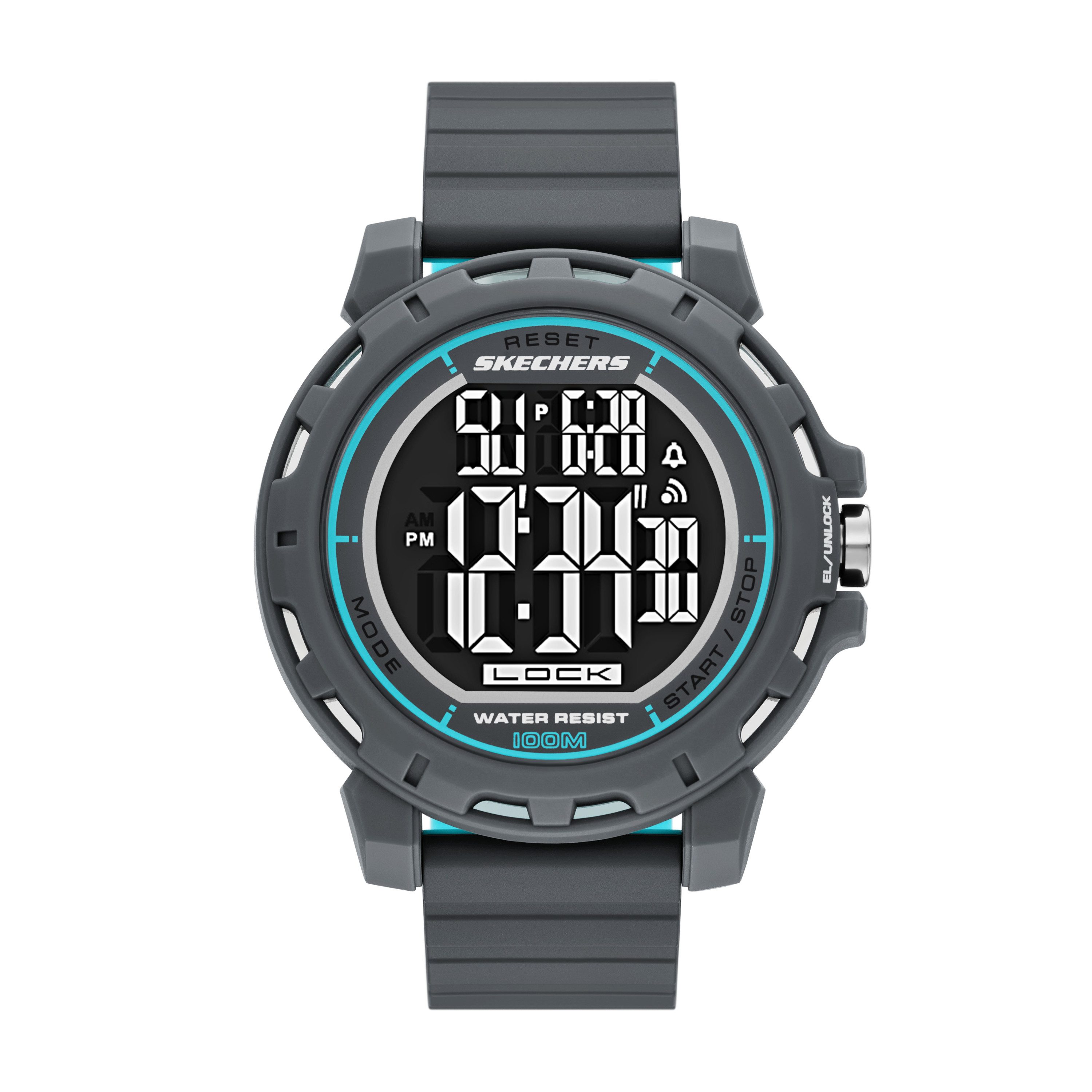 Skechers Chronograph NEWKIRK SR5254, Quarzuhr, Armbanduhr, Herrenuhr, Silikonarmband, digital, Tag
