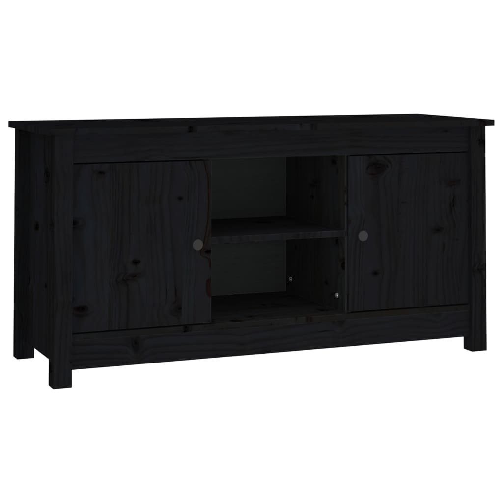 Kiefer 103x36,5x52 Massivholz TV-Schrank (1-St) Schwarz TV-Schrank cm vidaXL