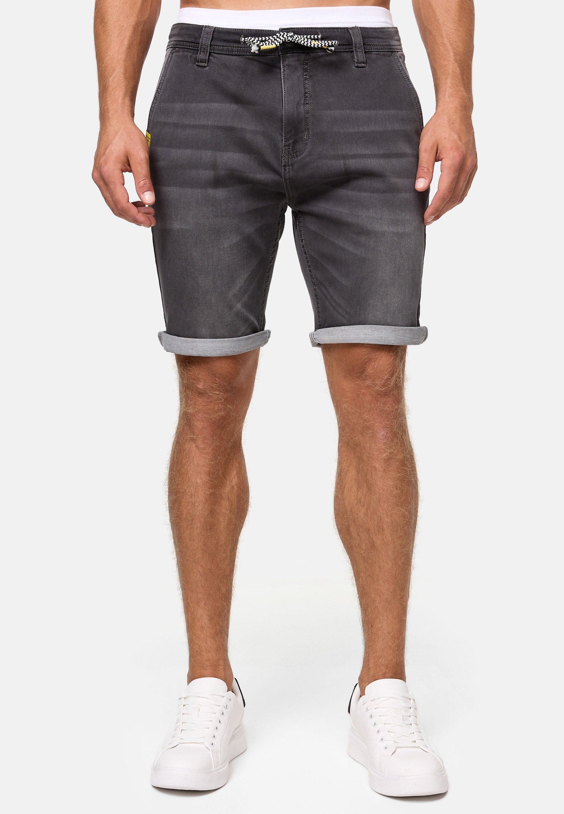Indicode Jeansshorts Azibo elastischer Bund samt günstig online kaufen