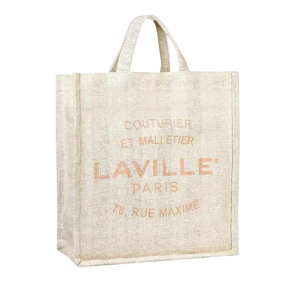 Laville Paris Strandtasche aus Jutefaser Baumwolle mit Magnetverschluss 40 × 40 × 12 cm (1-tlg)