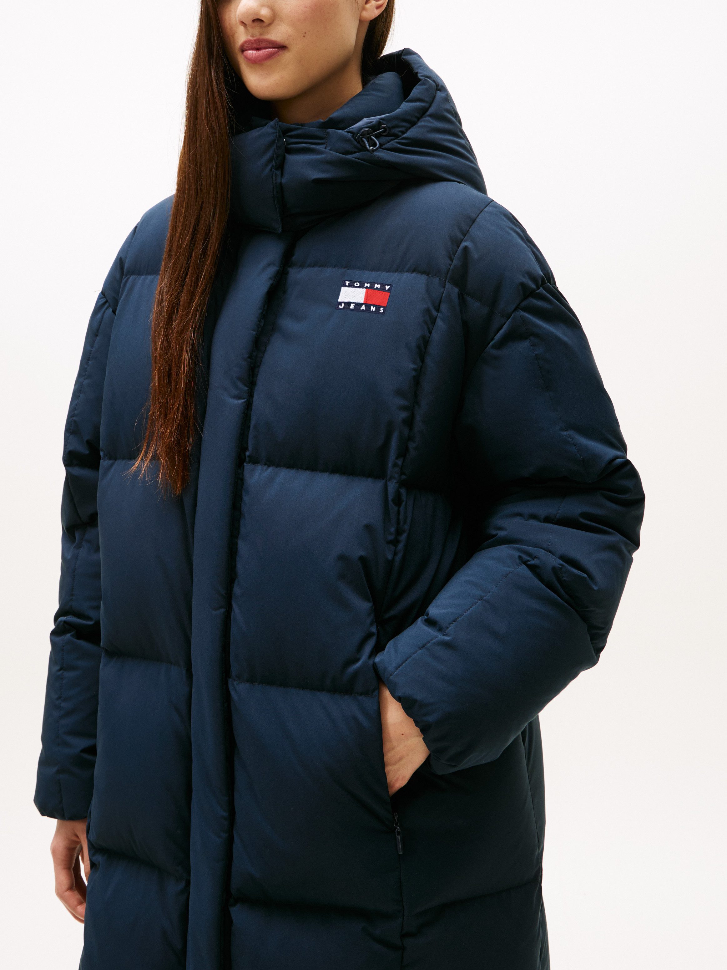 Tommy Jeans Steppmantel TJW ALASKA GRID DWN MXI COAT EXT