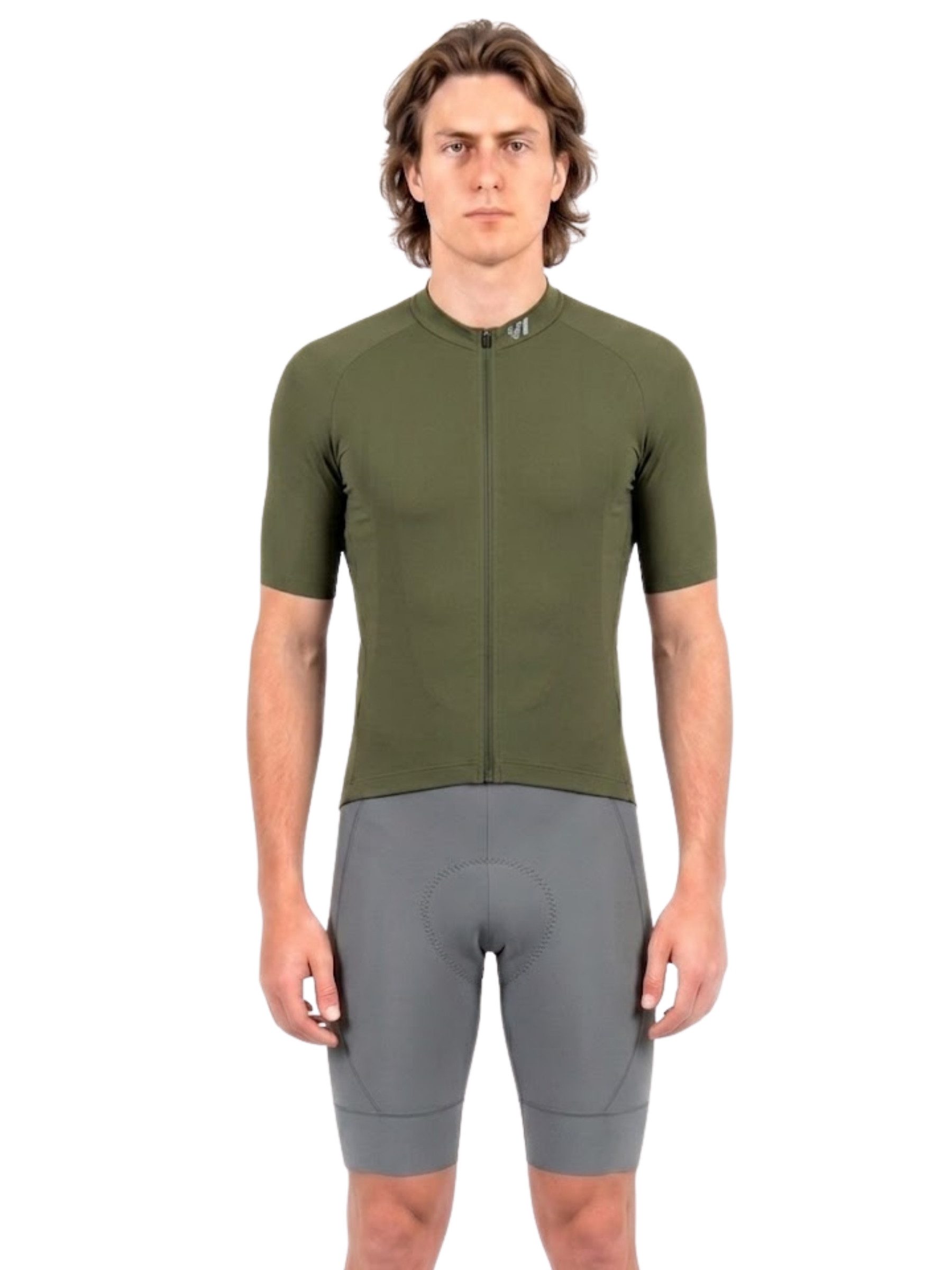 Wulibike Radtrikot Herren Kurzarm Gravel-Trikot für Bikepacking, Fahrradbekleidungsset (2-tlg) Herren Gravel-Set mit Y-Trägerhose und 6 Cargo-Taschen