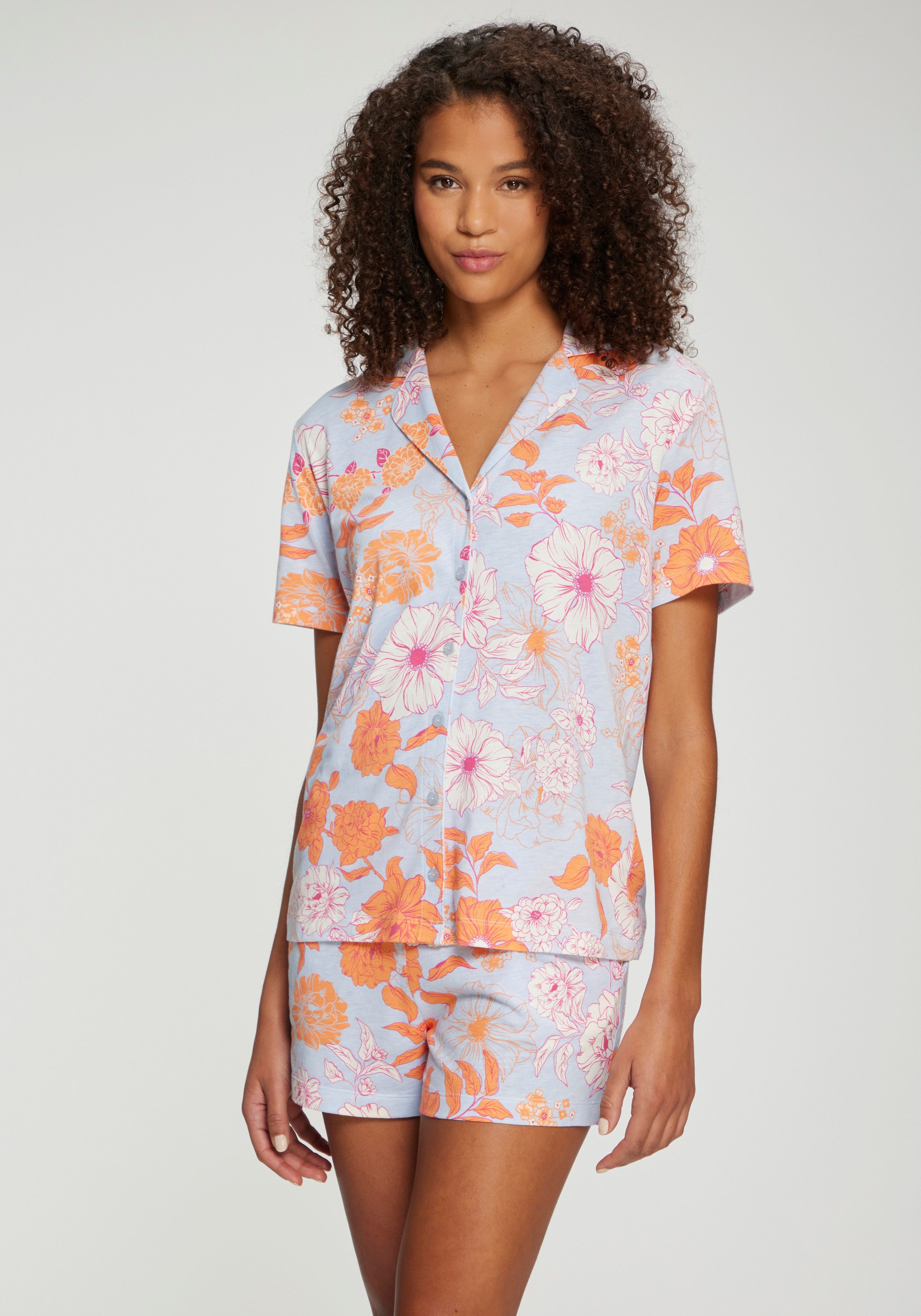 s.Oliver Shorty (Set, 2 tlg) mit Blumen-Muster