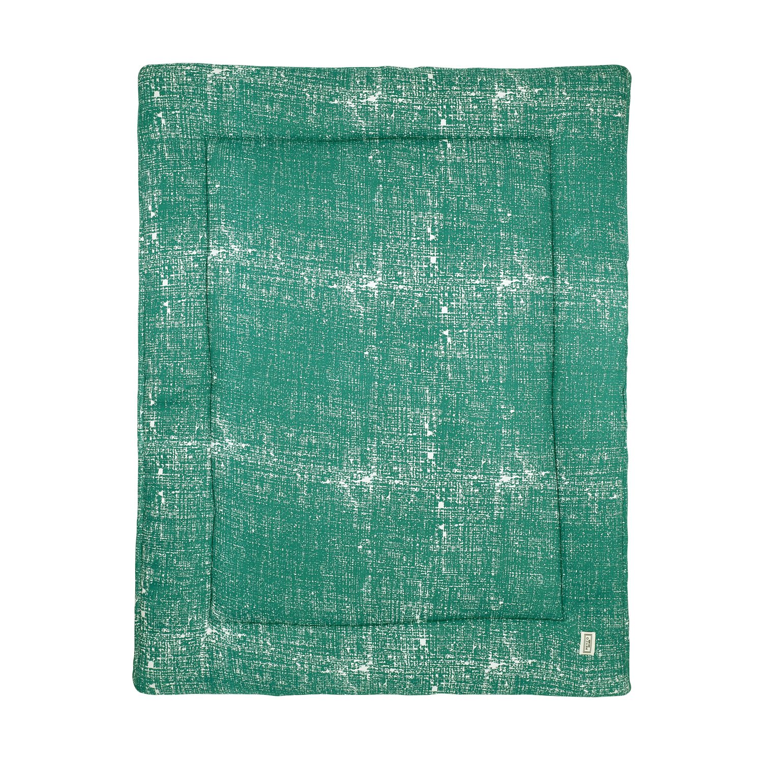 Meyco Baby Laufgittereinlage Fine Lines Emerald Green, (1-tlg), 77x97cm