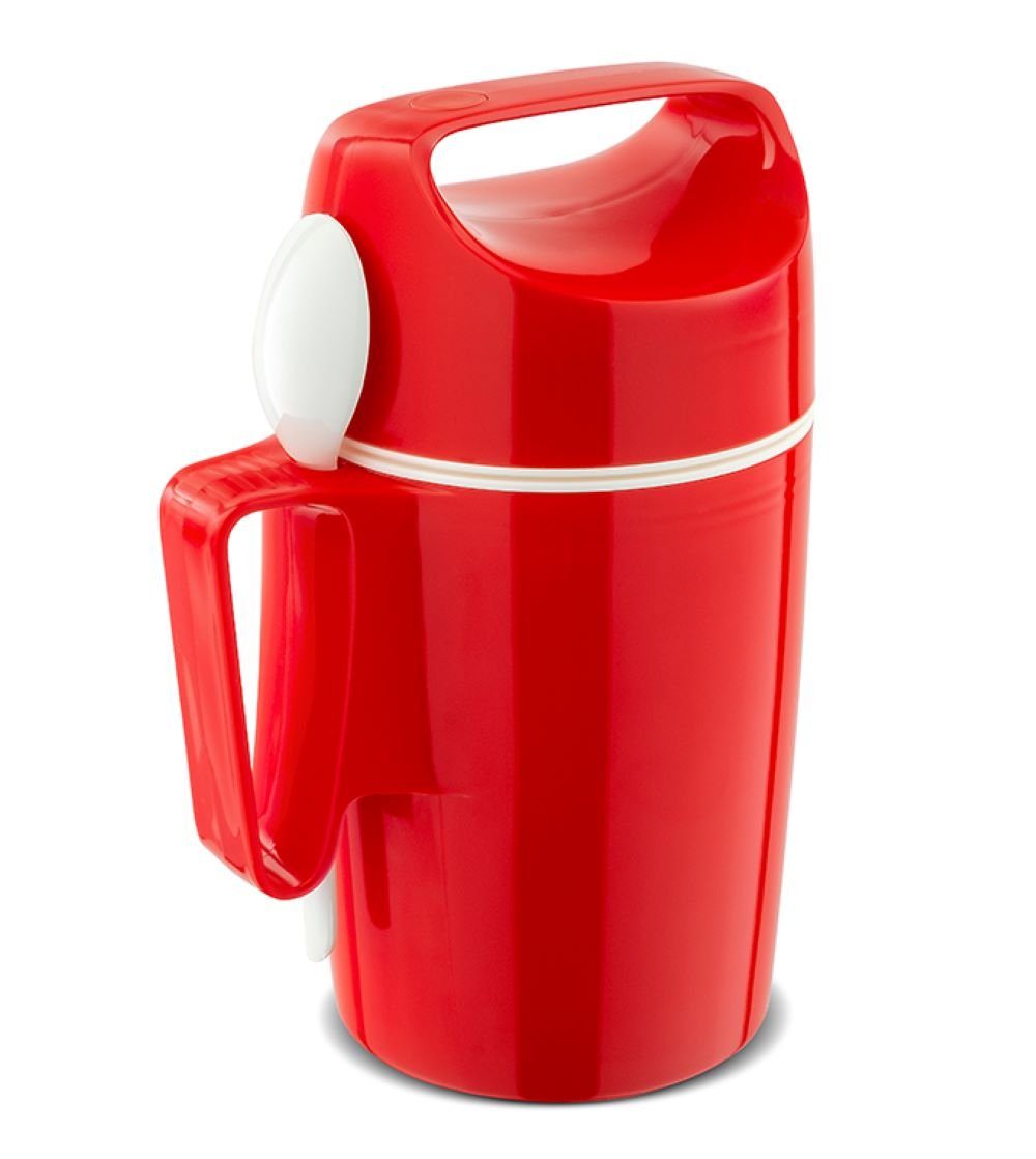 ROTPUNKT Thermobehälter 0,85 ml I I bruchsicher (crazy langanhaltender Speisegefäß Glaseinsatz, red), hochwertiger hochwertig, Geschmack