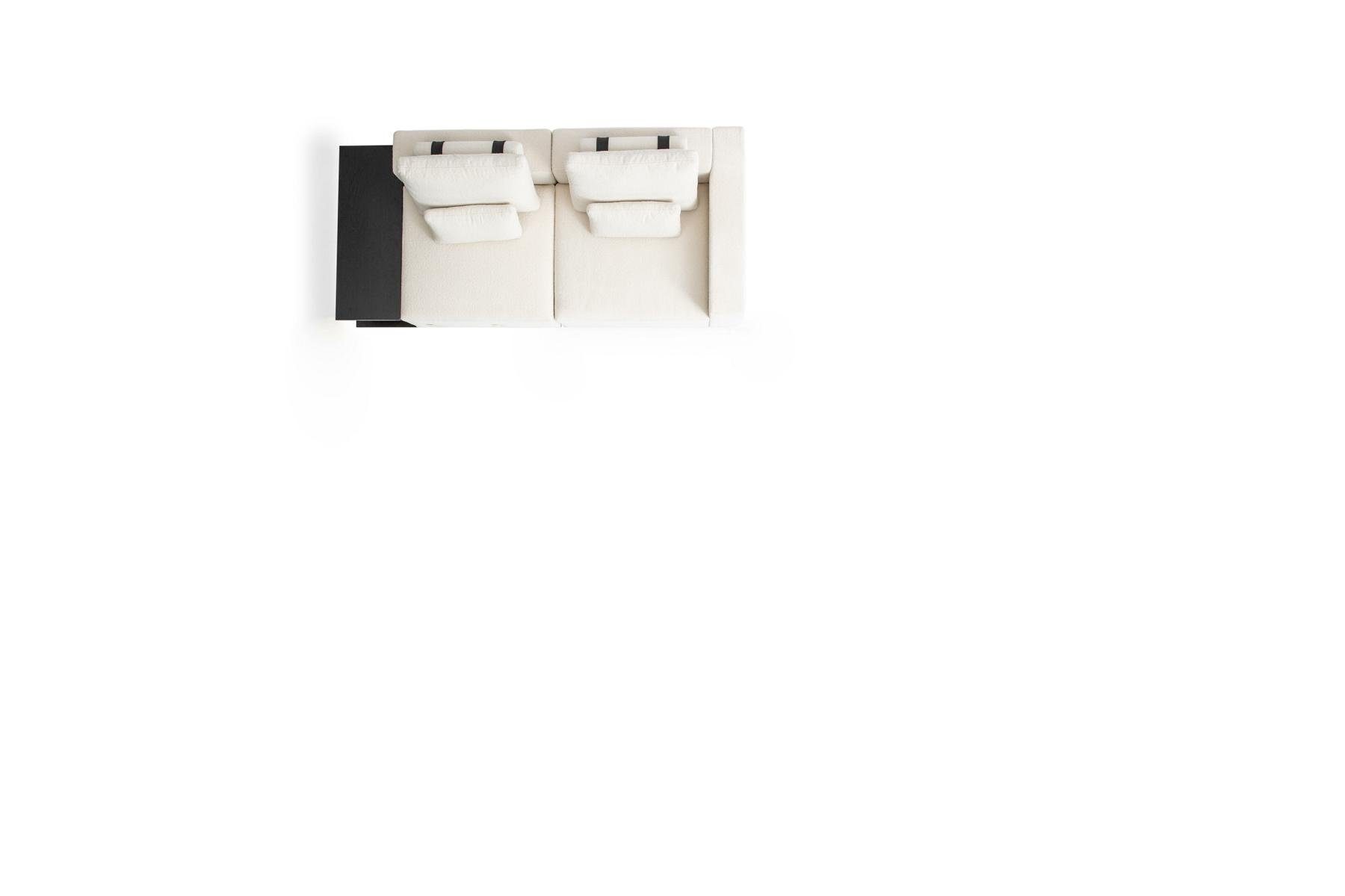 Weißer Teile, Textilsofas, Made JVmoebel Luxus 2 Sofa Wohnzimmereinrichtung Dreisitzer in Europe 3-Sitzer