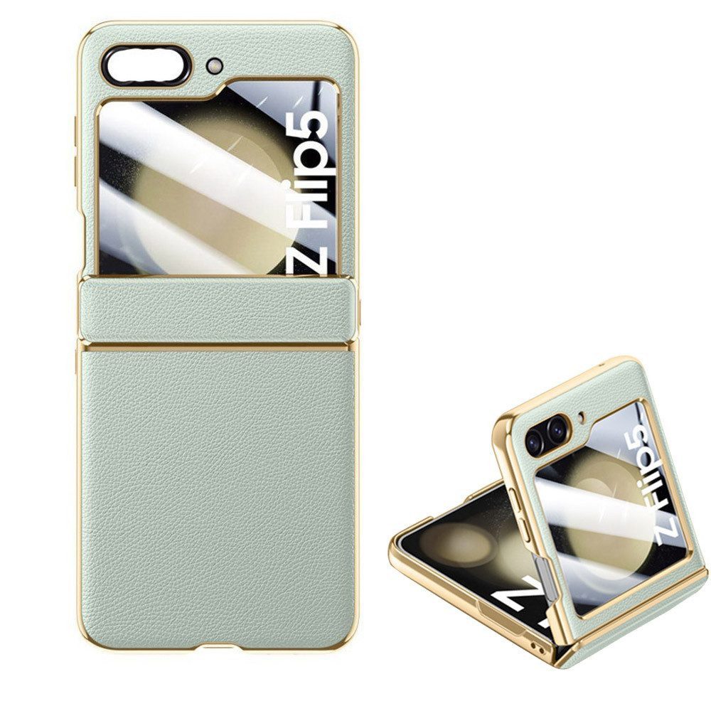 FELIXLEO Smartphone-Hülle Displayschutzfolie Handyhülle für Samsung Galaxy Z Flip 5 Hülle mit