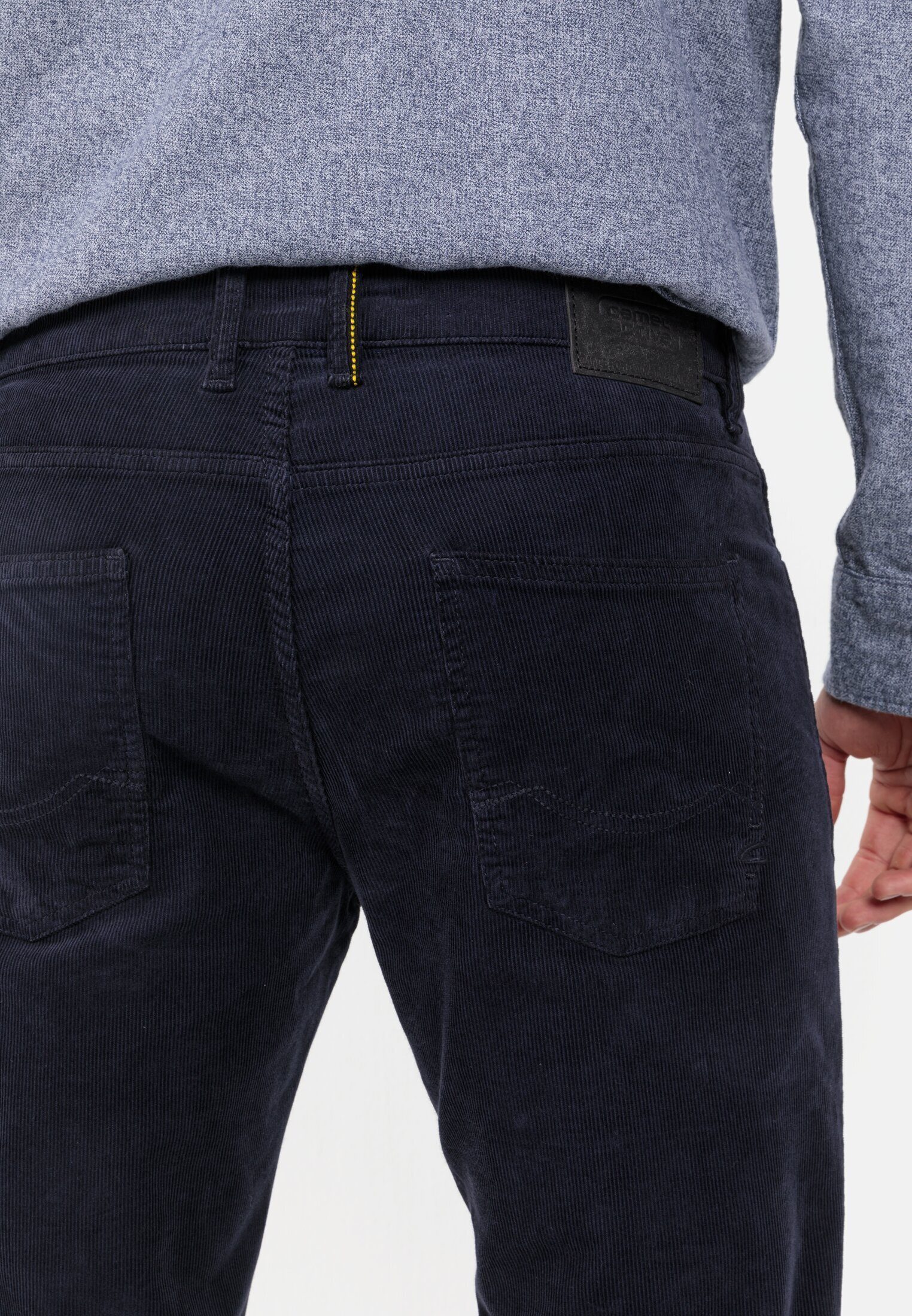 active 5-Pocket-Jeans Fit 5-Pocket Regular Cordhose camel Dunkelblau