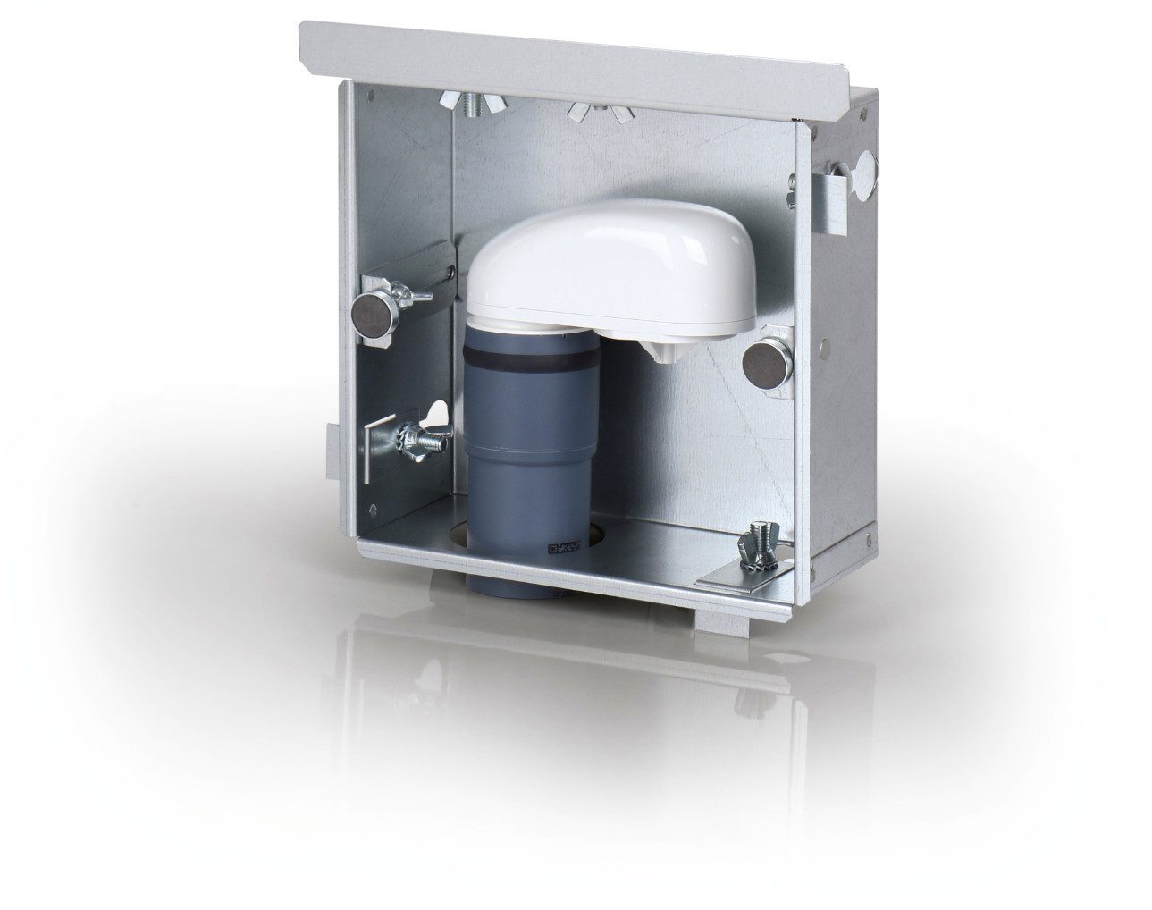 DURGO Dachdurchführung Einbaukasten Premium DN50 ohne Frontblende inkl. DN 50 Plus Ventil, ABS