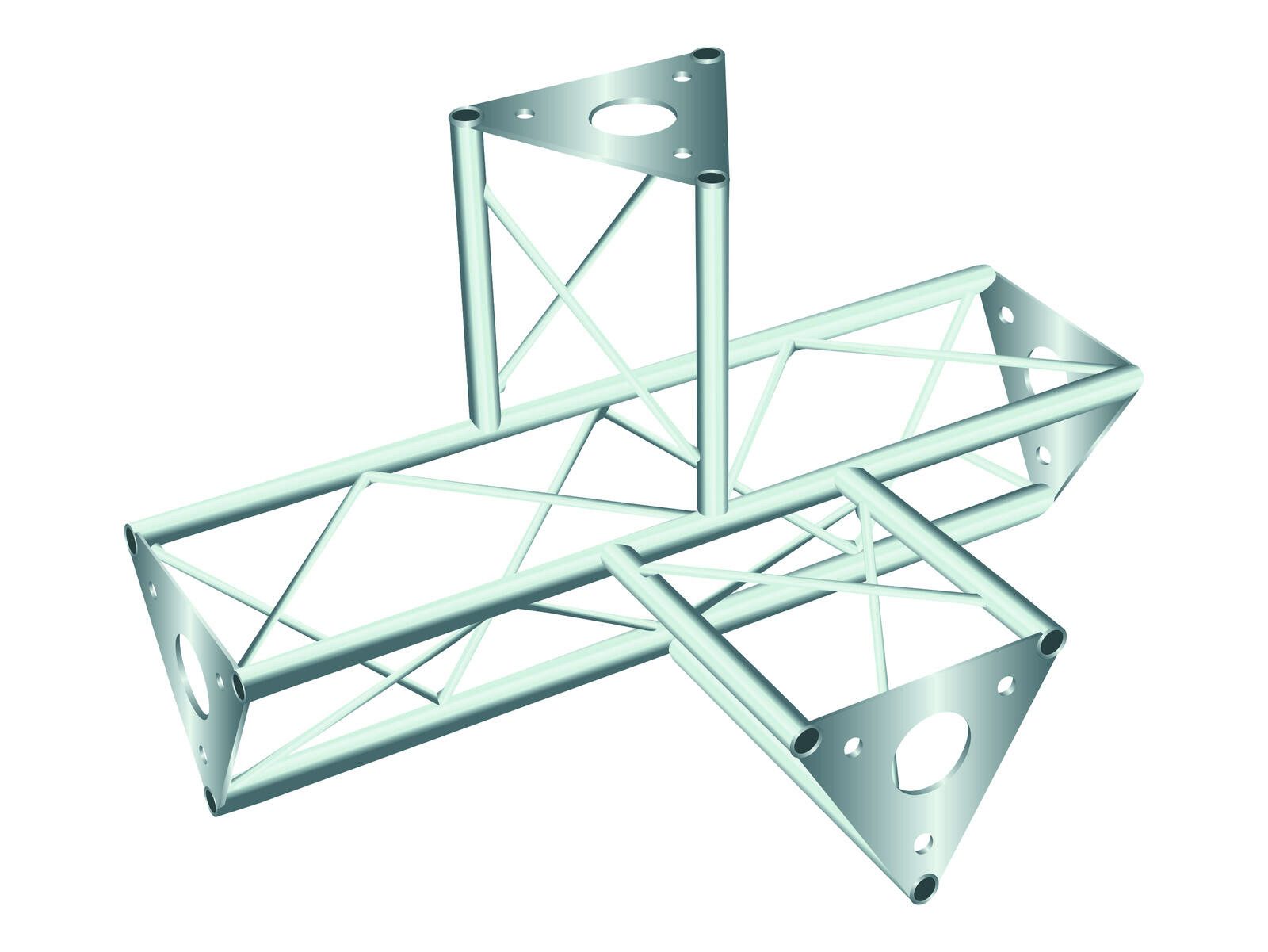 Thumbnail - DECOTRUSS Rahmentraverse DECOTRUSS SAT-43 4-Weg-Stück /\ silber