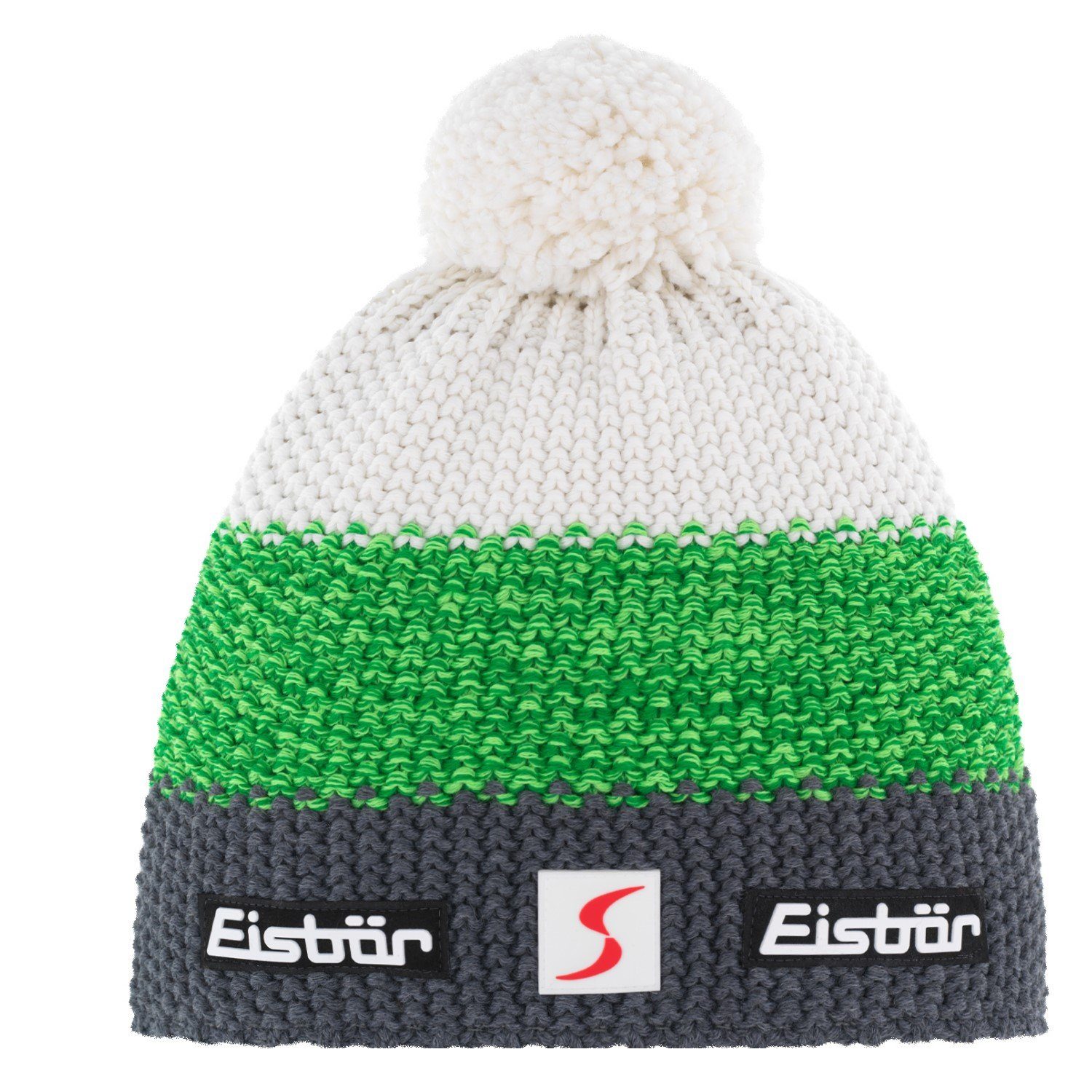 Eisbär Strickmütze Star Pompon Strickmütze für Damen und Herren (stück) Grün