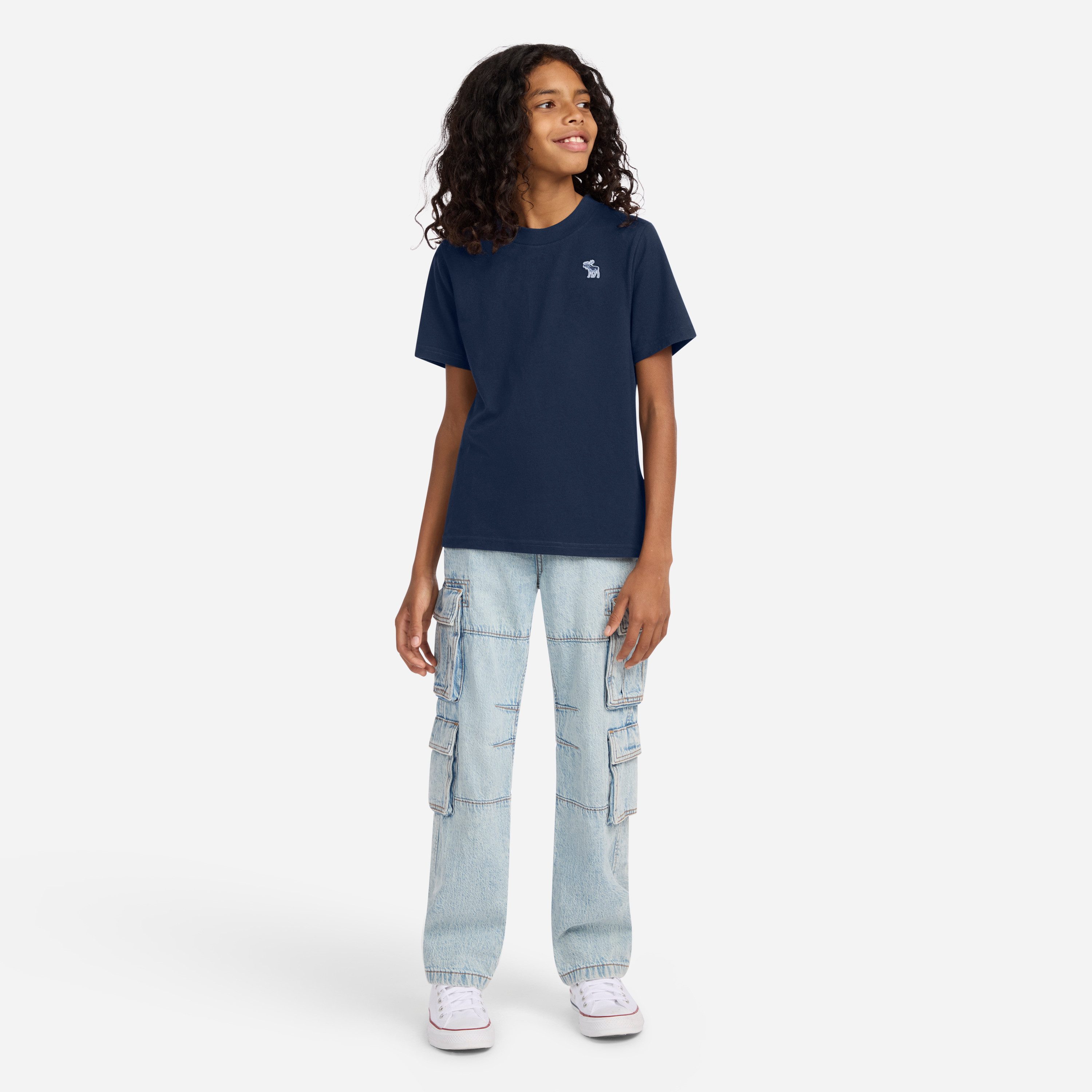Abercrombie Kids T-Shirt (Packung, 3-tlg., 3er) Gesticktes Markenlogo