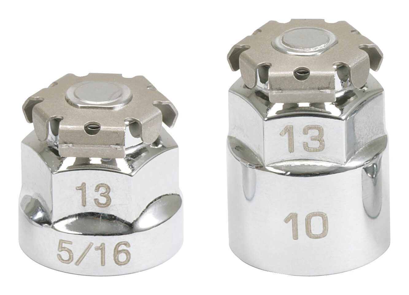 KS Tools Ratschenringschlüssel GEARplus (2 St), Bit-Adapter-Satz, 2-teilig, 5/16" -10 mm