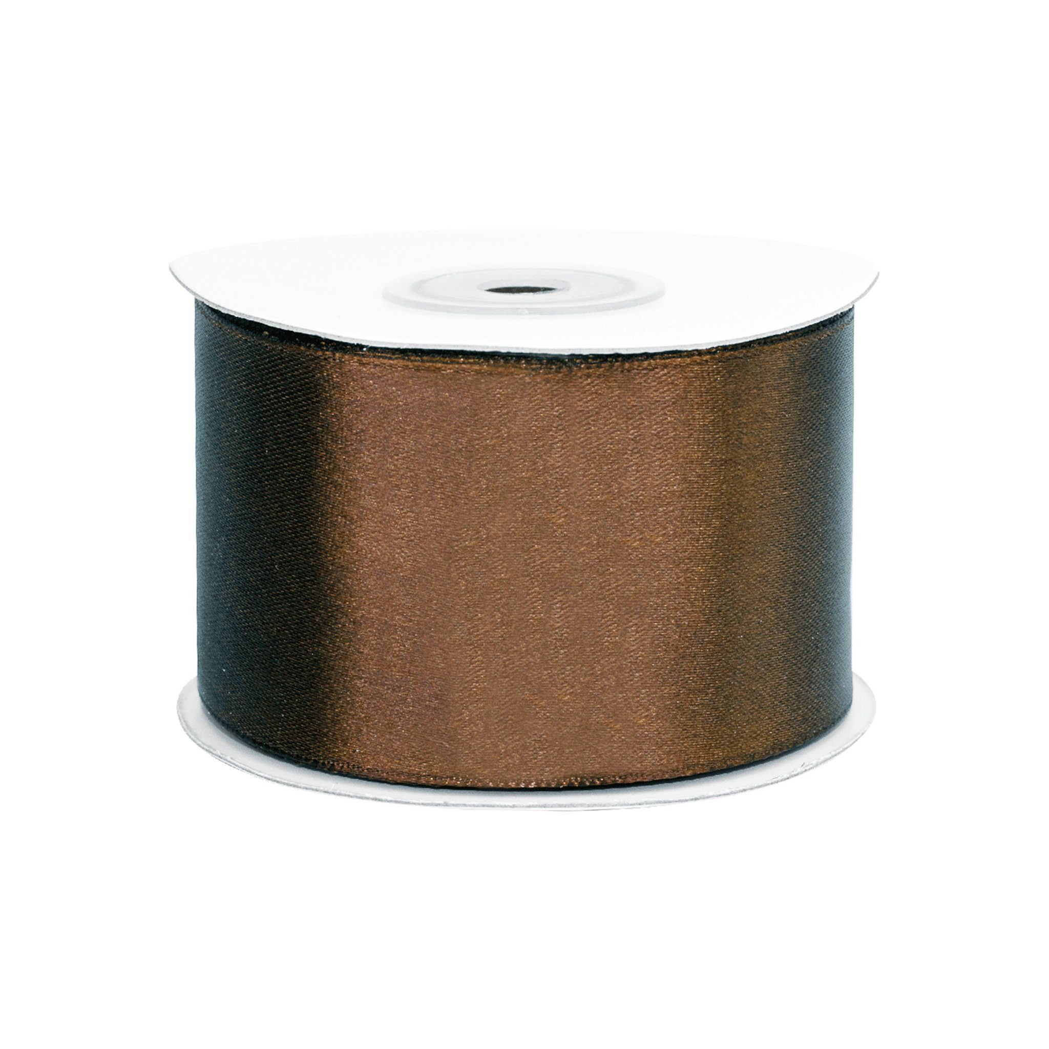 Creativery Satinband, Satinband 50mm x 25m Rolle Braun