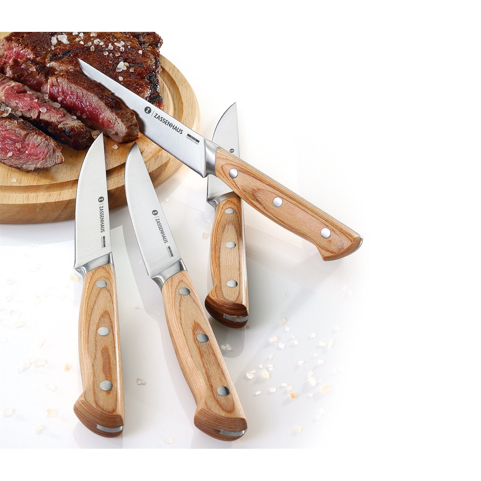 ZASSENHAUS Messer-Set Steakbesteck Steakmesser Küchenmesser Messer Set  4-tlg Zassenhaus