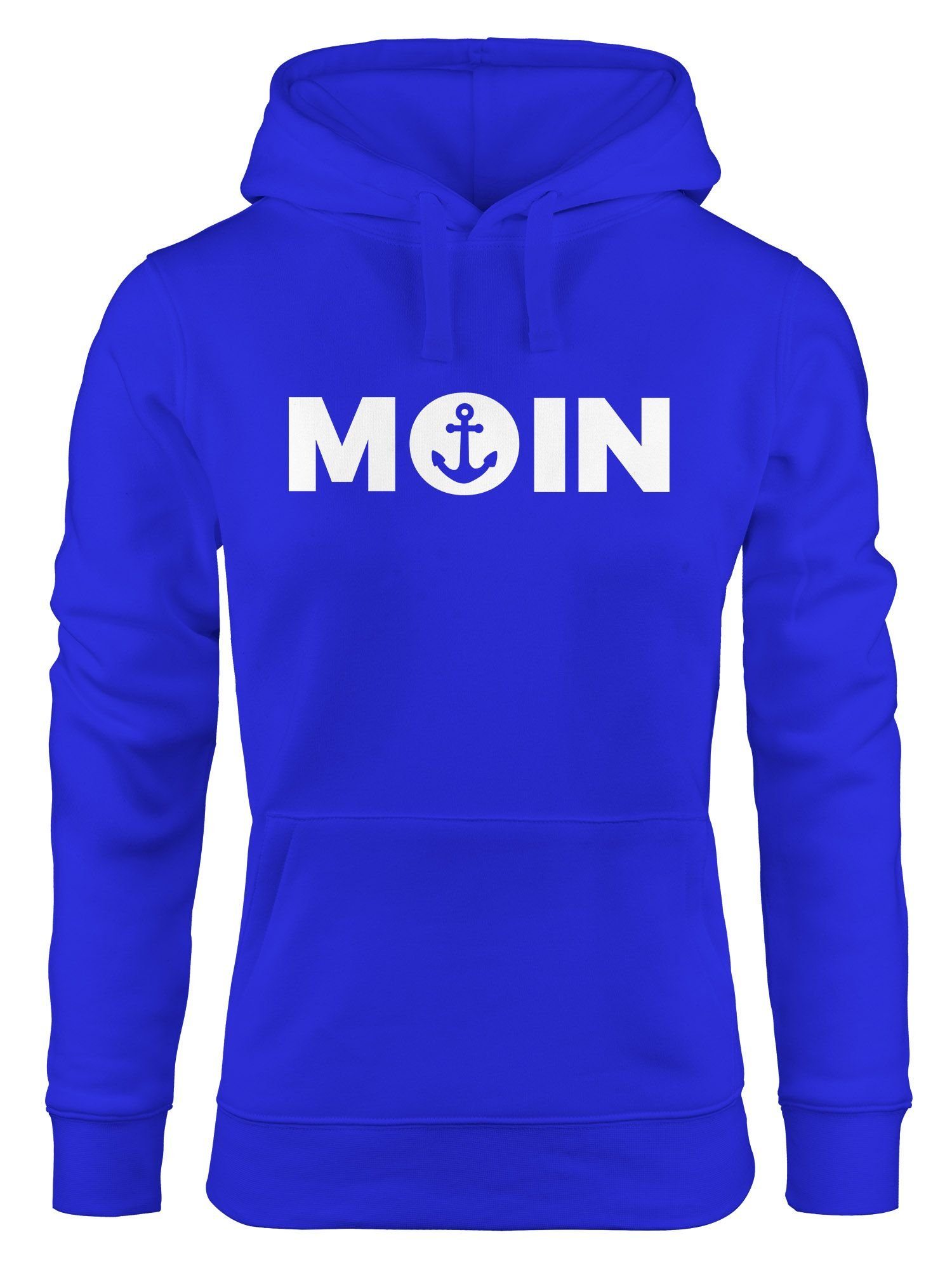 Moin Damen Hoodie Anker MoonWorks Kapuzen-Pullover Trend Hoodie Moonworks® mit blau