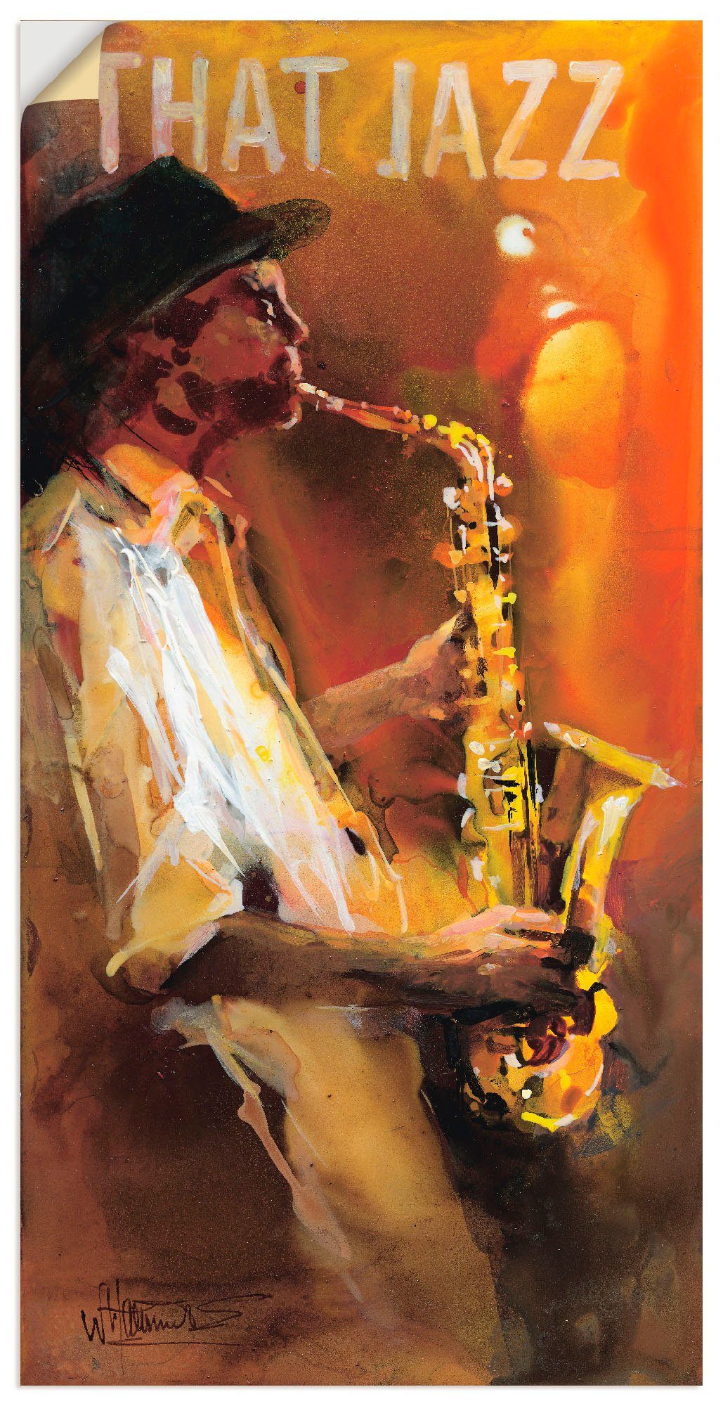 Artland Wandbild Jazz, Musiker (1 St), als Leinwandbild, Wandaufkleber oder Poster in versch. Größen