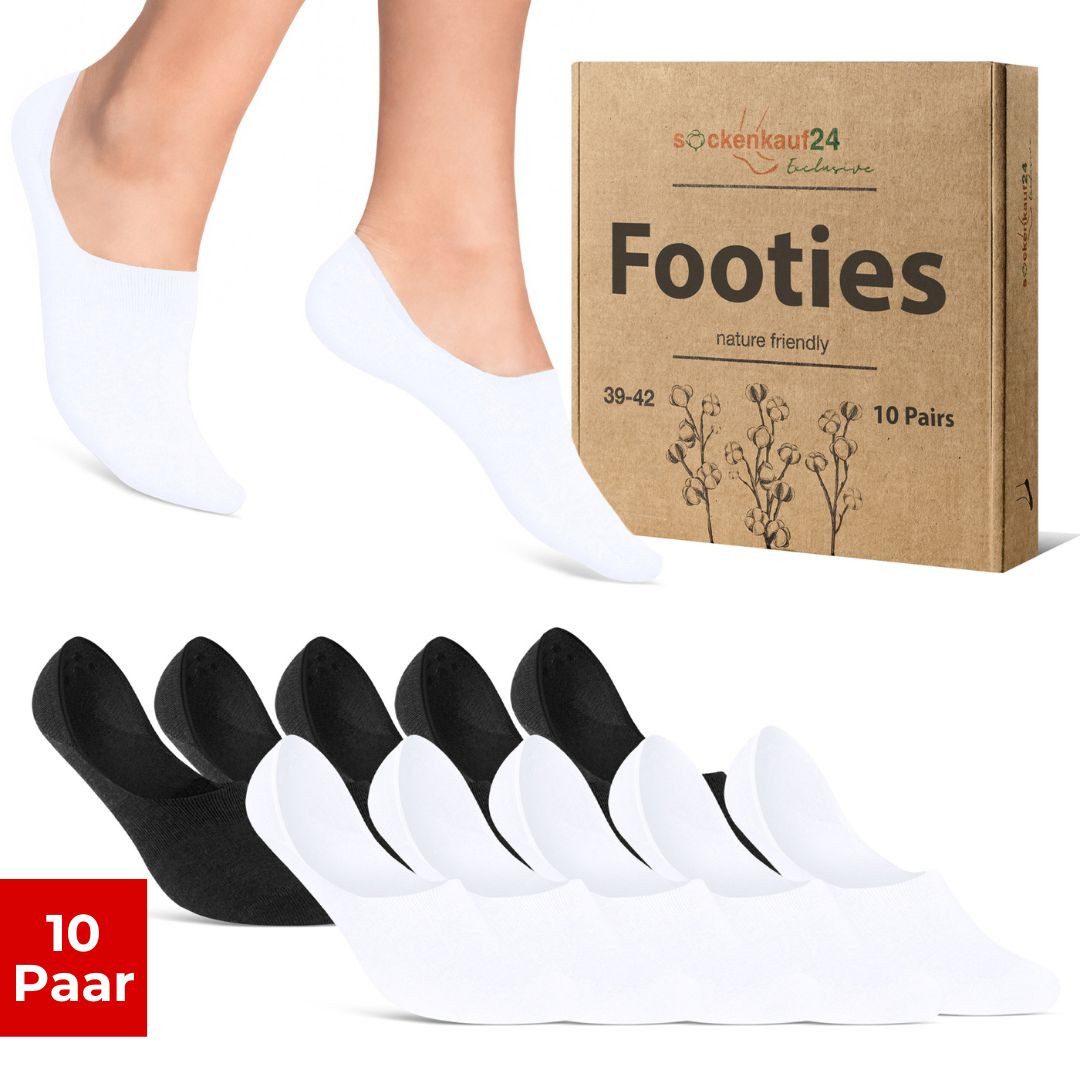 Füßlinge 10 Paar Füßlinge aus gekämmter Baumwolle Damen & Herren