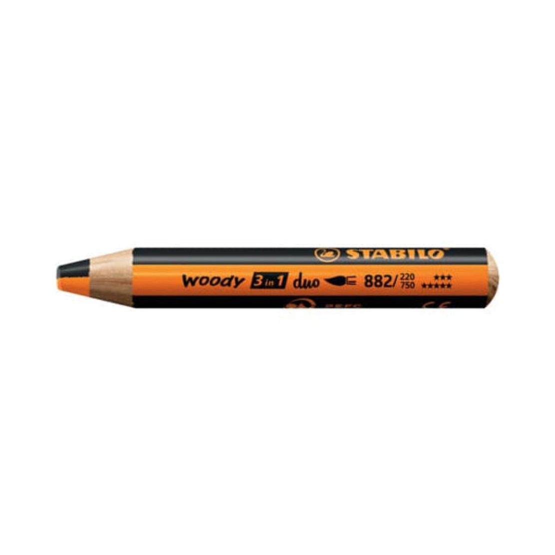 STABILO Buntstift STABILO Woody 3in1 Aquarellfarbstift orange/schwarz