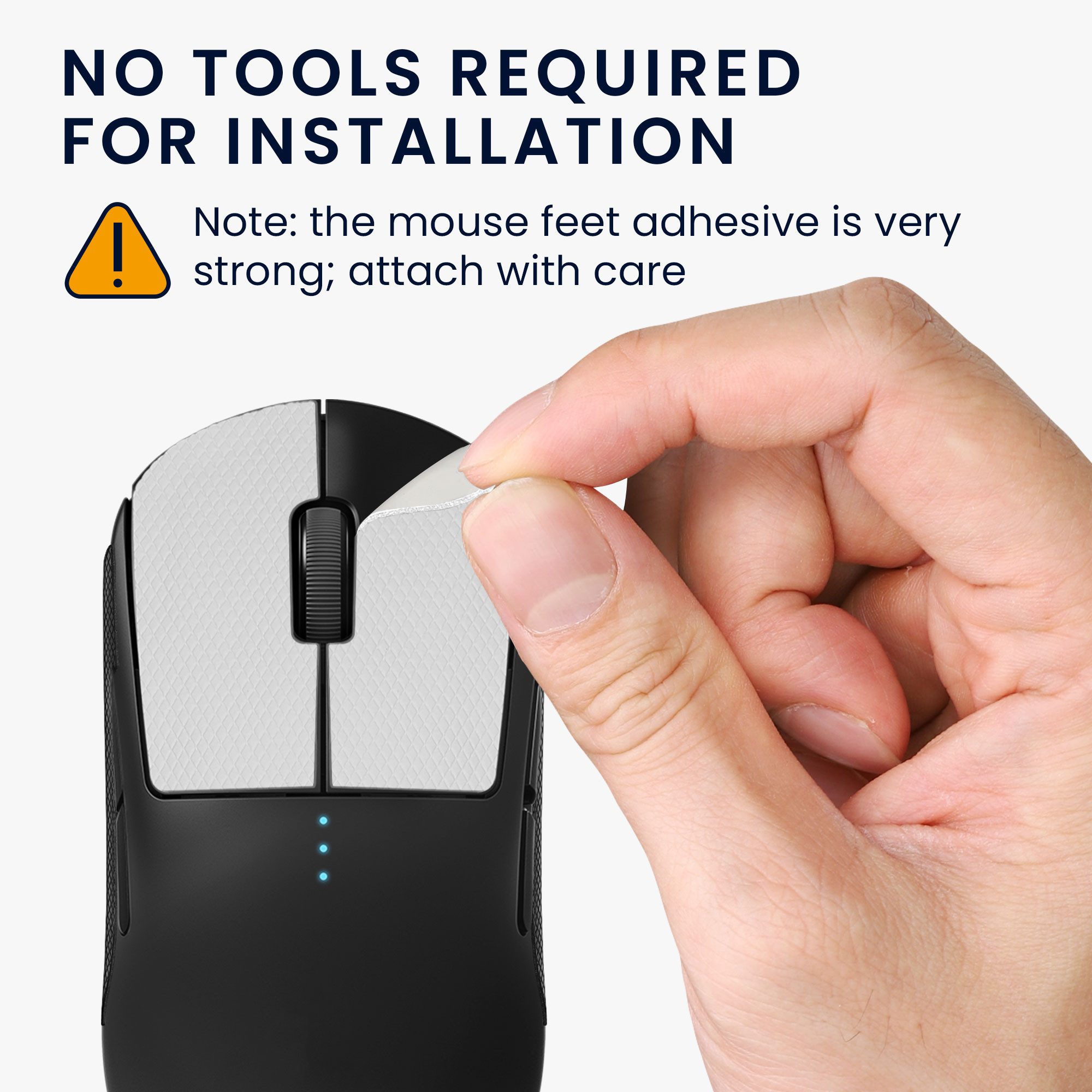 kwmobile Mauskabel-Halterung Gaming Maus Grip Tape für Logitech G Pro Wireless 1, (1-tlg., Maus Rutschfestes Griffband für PC Maus Weiß)