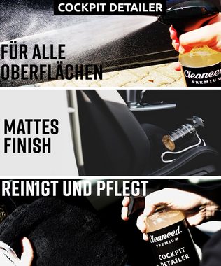 Cleaneed Premium Auto Interieur-Set -7 TEILE- Ideales Innenraum Autopflege Set Cockpit-Reiniger (Alles für die Reinigung und Pflege deines Cockpits, [7-St. Cockpitpflege, Innenraumreiniger, Cockpit Reiniger)