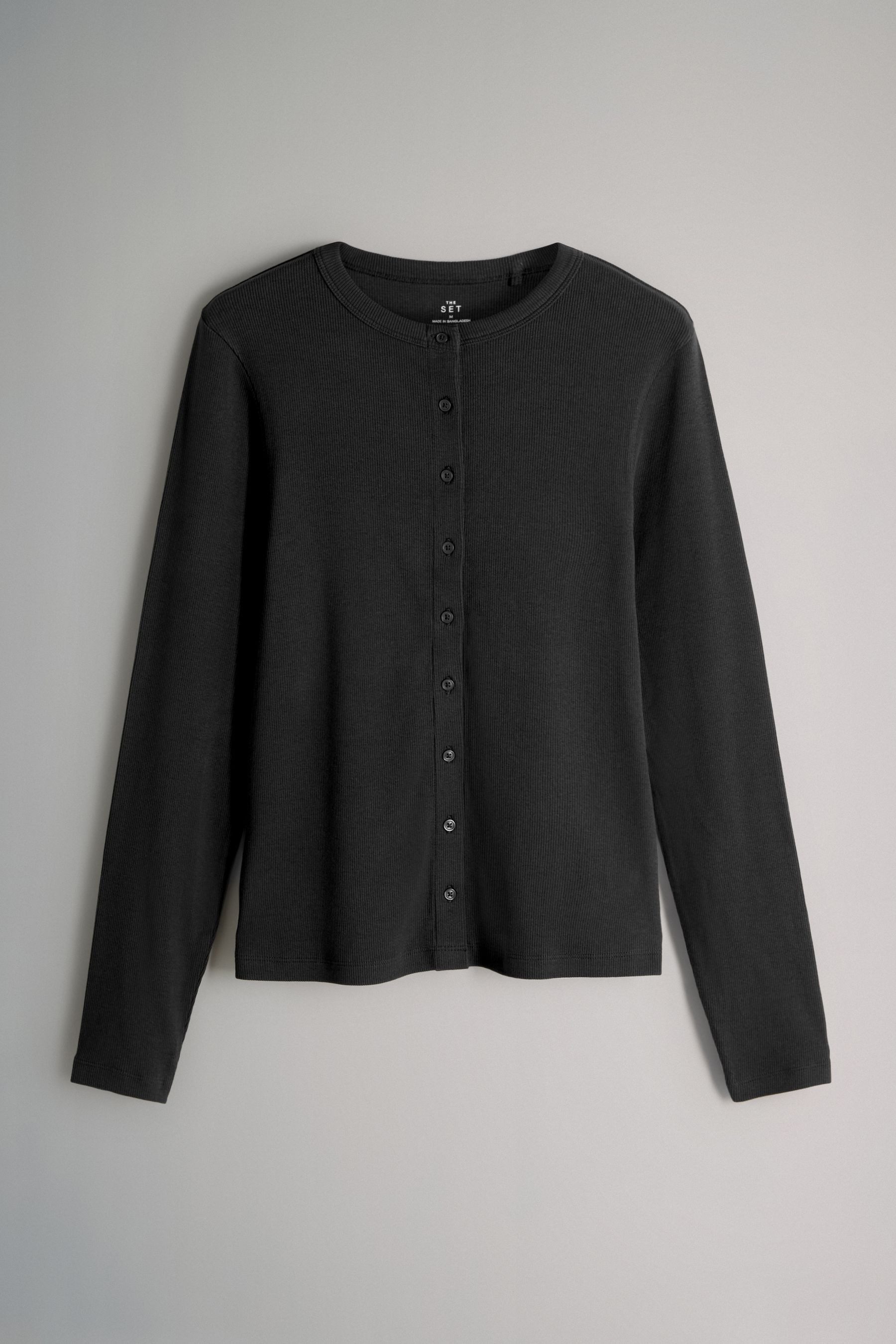 The Set Langarmshirt The Set gerippte Langarmshirts, 3er-Pack (3-tlg)