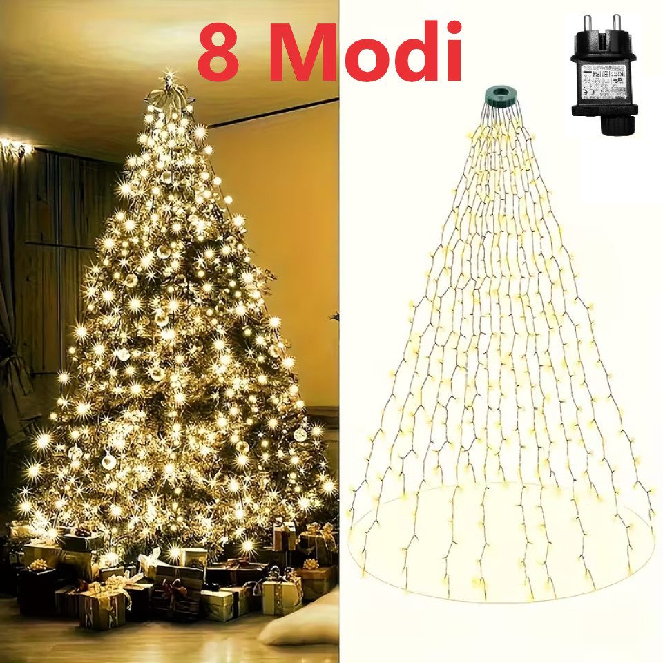 Montegoni LED-Lichterkette 2m 280 LEDs Christbaumbeleuchtung mit Ring, 8 St günstig online kaufen