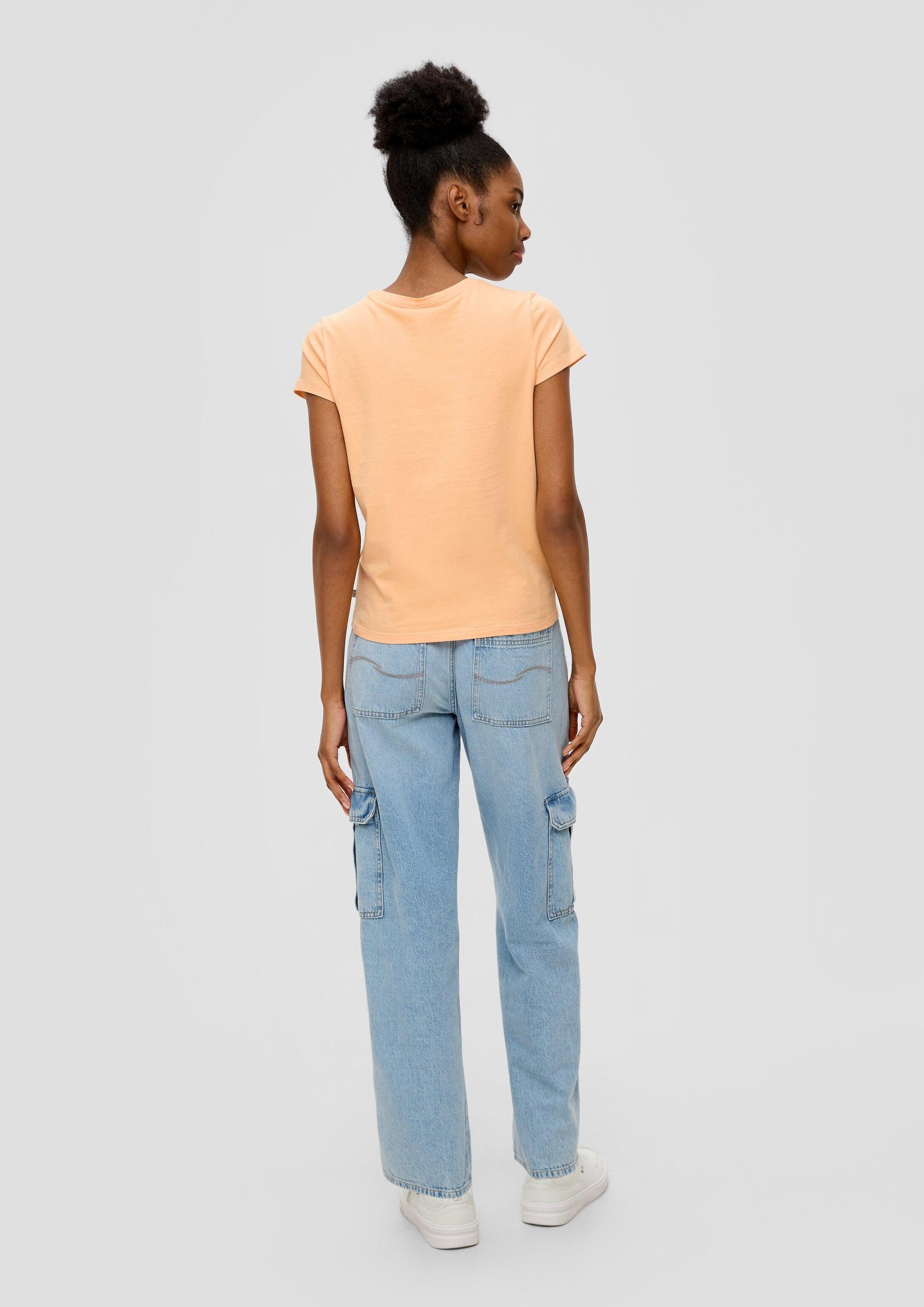 QS Kurzarmshirt T-Shirt T-Shirt mit Frontprint