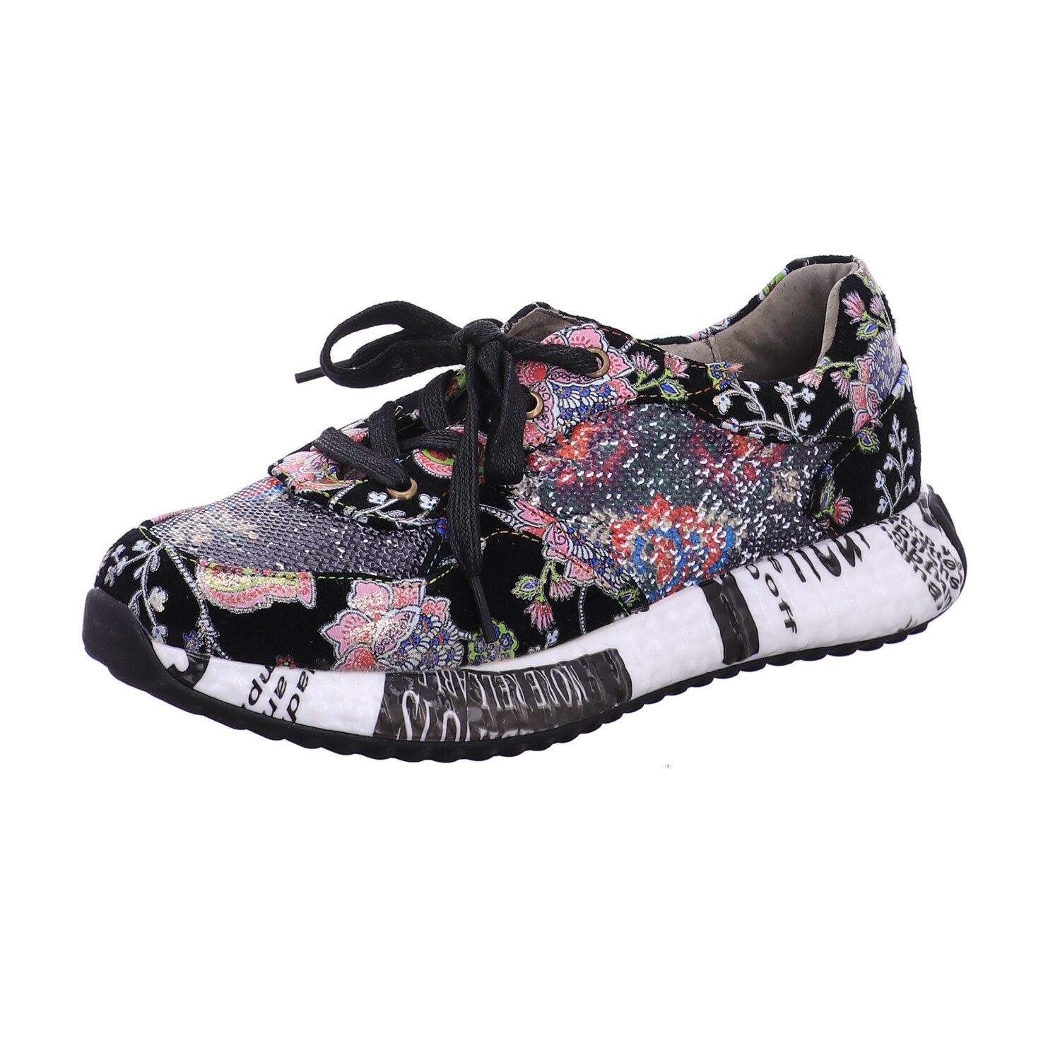 LAURA VITA Noir Schnürschuh