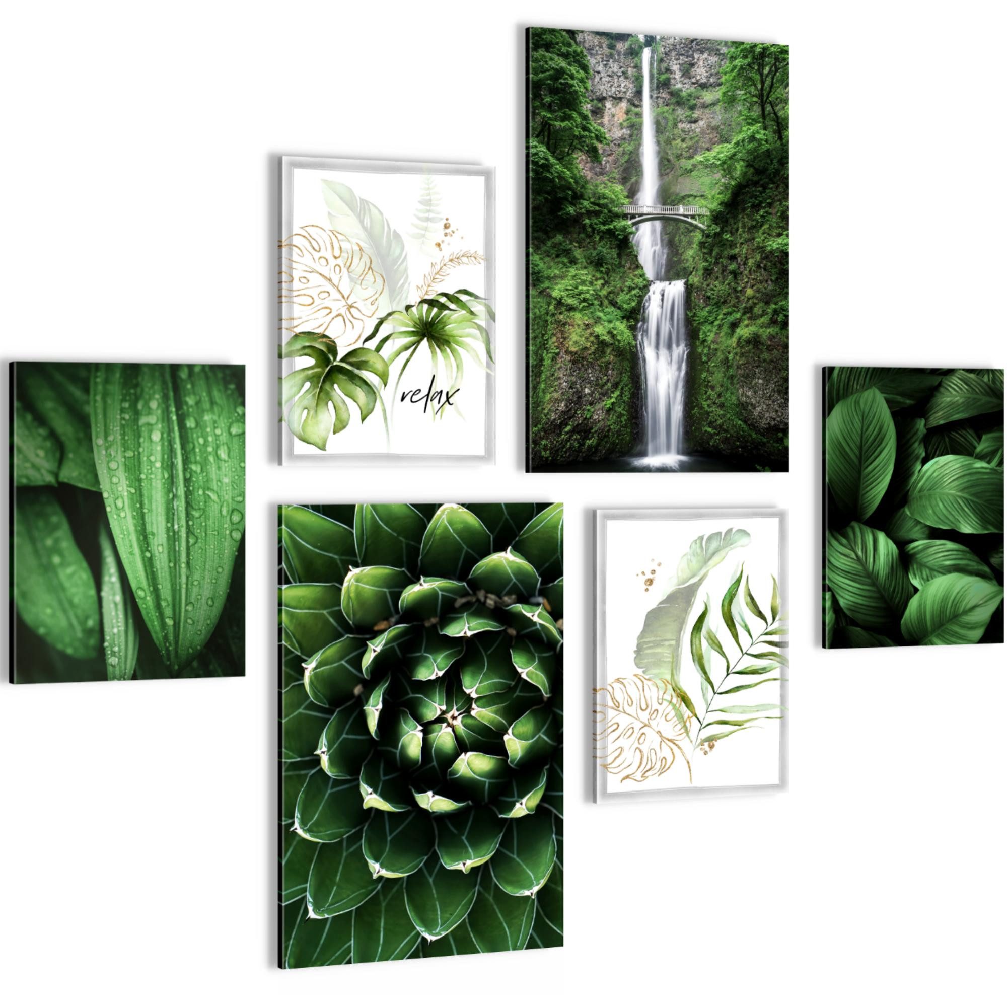 Novart Wandbild Wald Hirsch KOMPLETT AUFHÄNGFERTIG günstig online kaufen