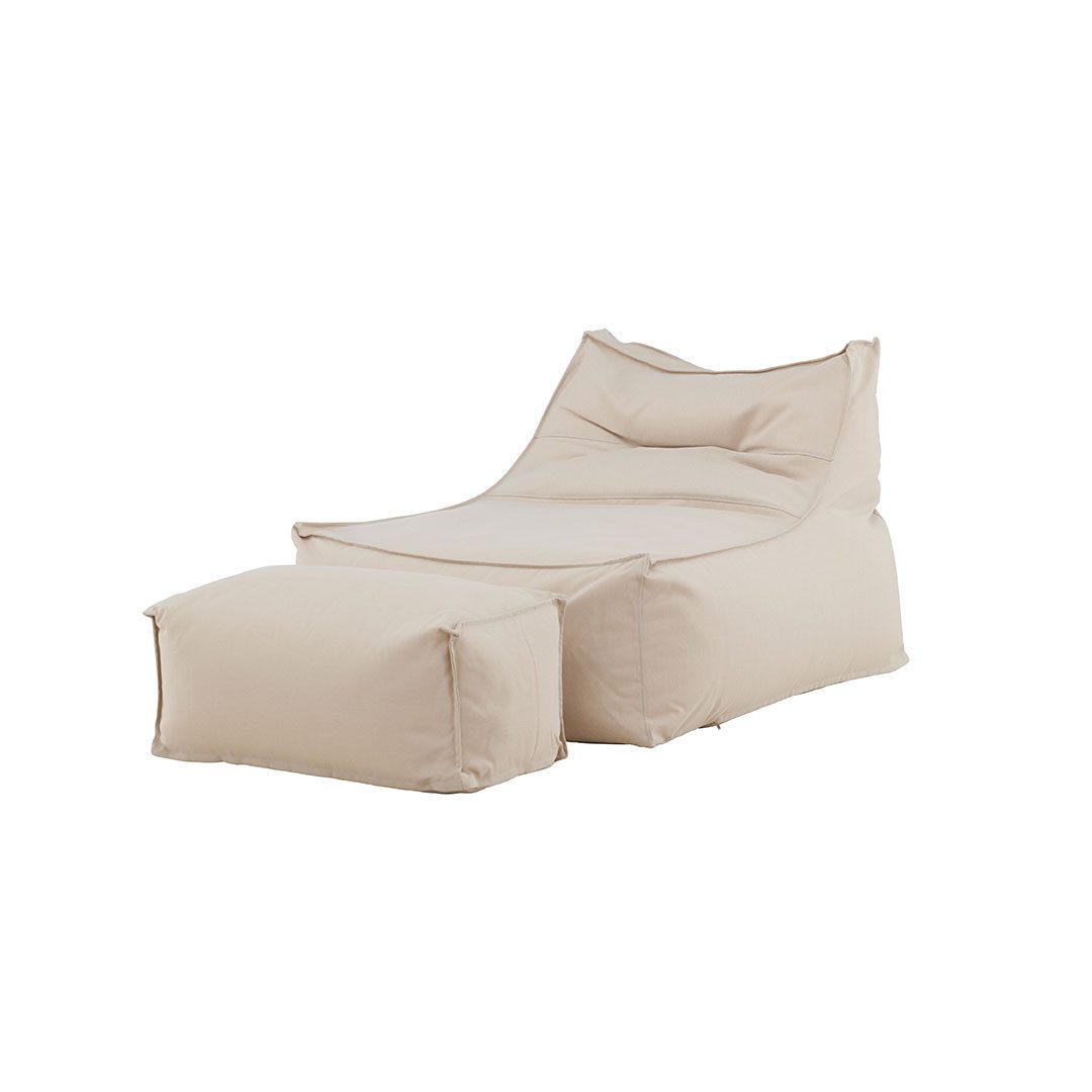 ebuy24 Gartenlounge-Sessel Redang Sitzsack mit Pouf zum Garten beige.