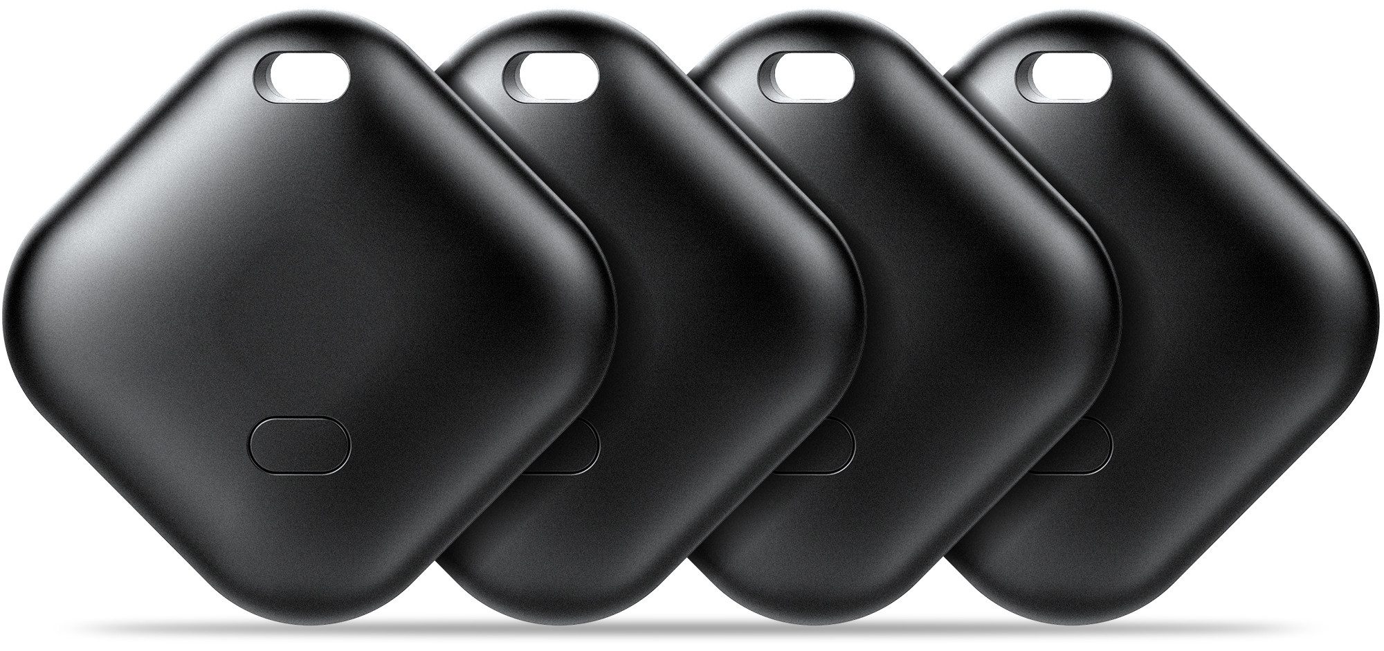 Luckice Bluetooth Smart Tags 4er-Pack Schwarz Tracker Bluetooth-Tracker (kompatibel mit der Google Find My Device App (nur Android)