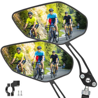 LETGOSPT Fahrradreflektor Fahrradspiegel, Lenkerendenspiegel-Fahrradlenker Rückspiegel, (2PC, HD Fahrrad-Seitenspiegel), für Ebike, E-Bike, Rennrad