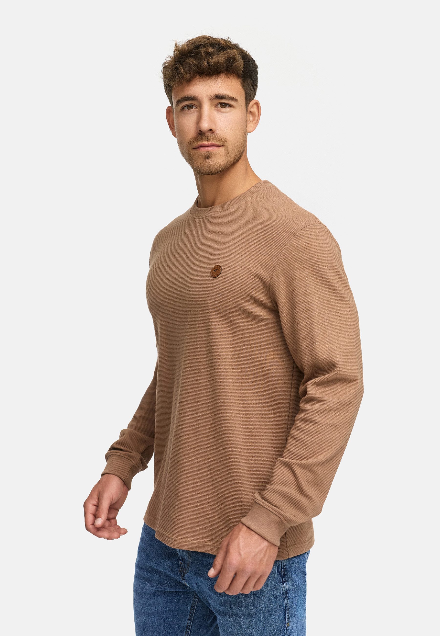 Indicode Sweater Herren INGuadalupe o-neck Sweatshirt Herrenpulli (Sweatshirt) Sweatshirt mit Rundhalsausschnitt aus reiner Baumwolle