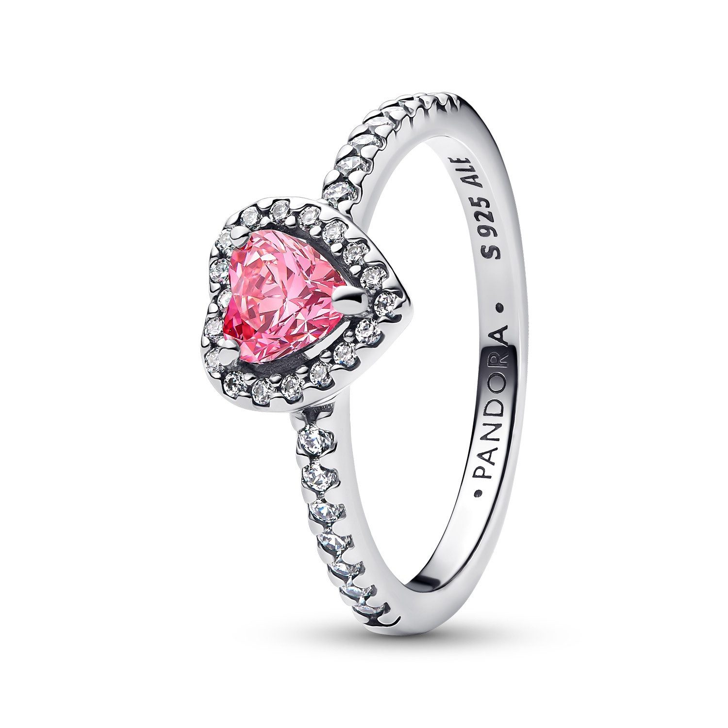 Pandora Silberring Erhabenes Herz Pink günstig online kaufen