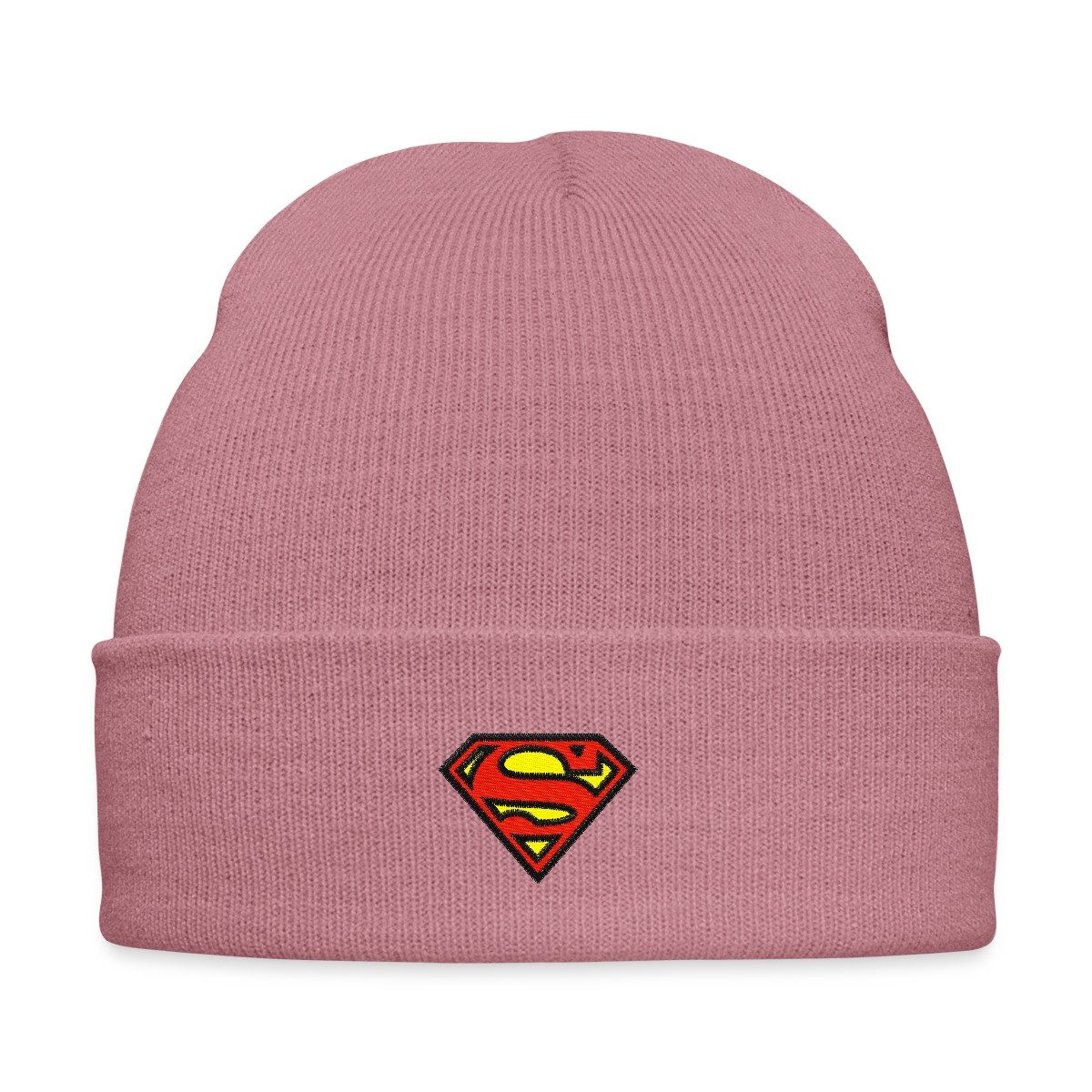 Spreadshirt Beanie Superman Original Logo S-Shield Stick Bestickte Wintermütze (1-St)