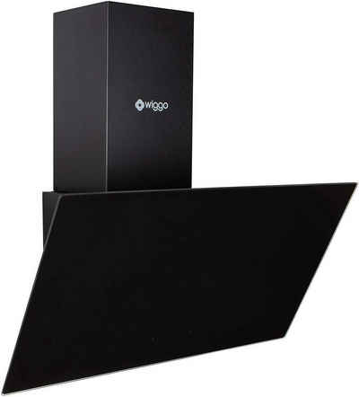 wiggo Kopffreihaube Dunstabzugshaube 50cm kopffrei schwarz, Abluft Umluft Dunstabzug 300m³/h - LED Touch-Display 3 Stufen
